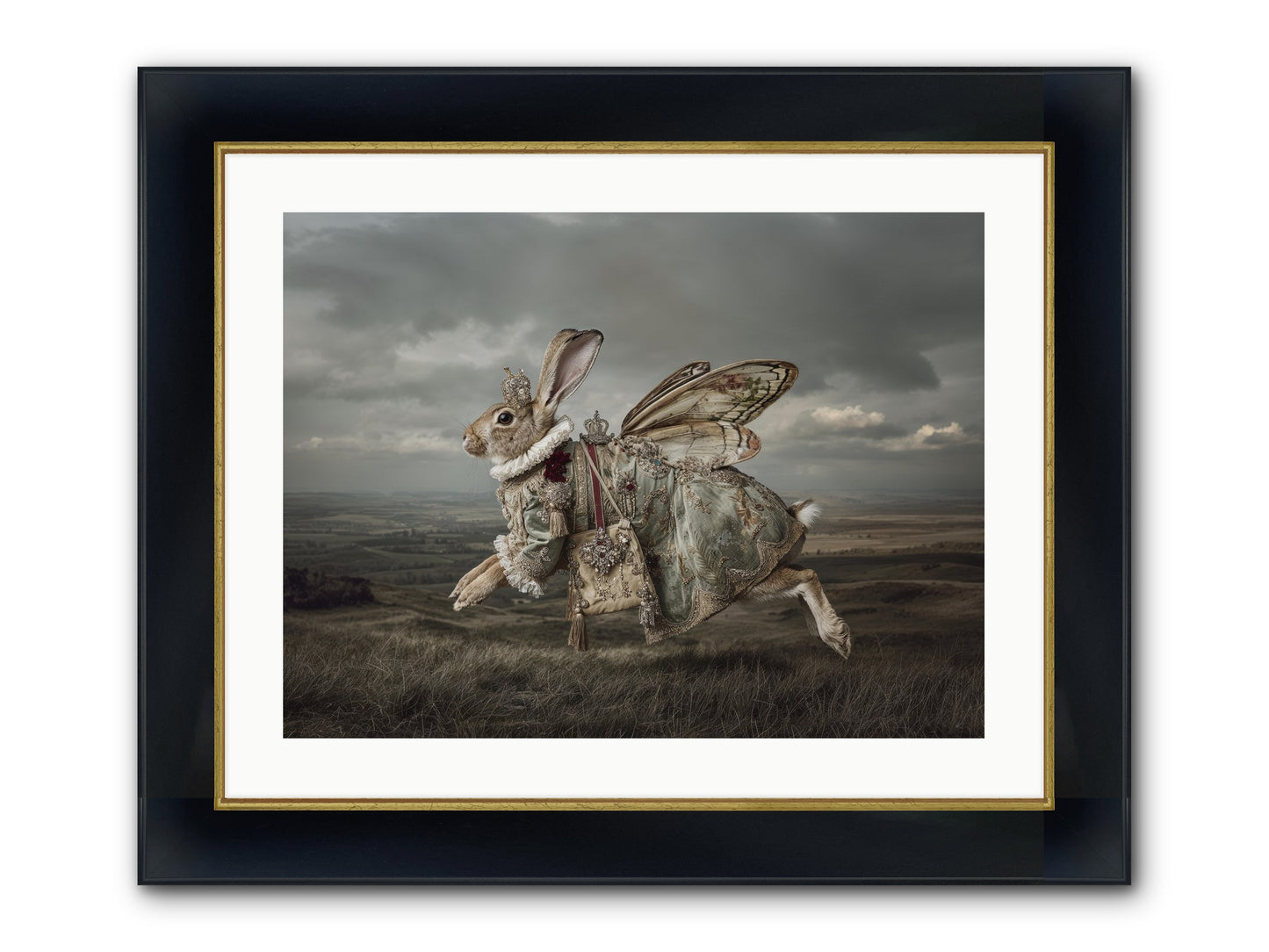 Mintwater Diaries No.2 Framed Print - Wide Black w/Gold 24x18