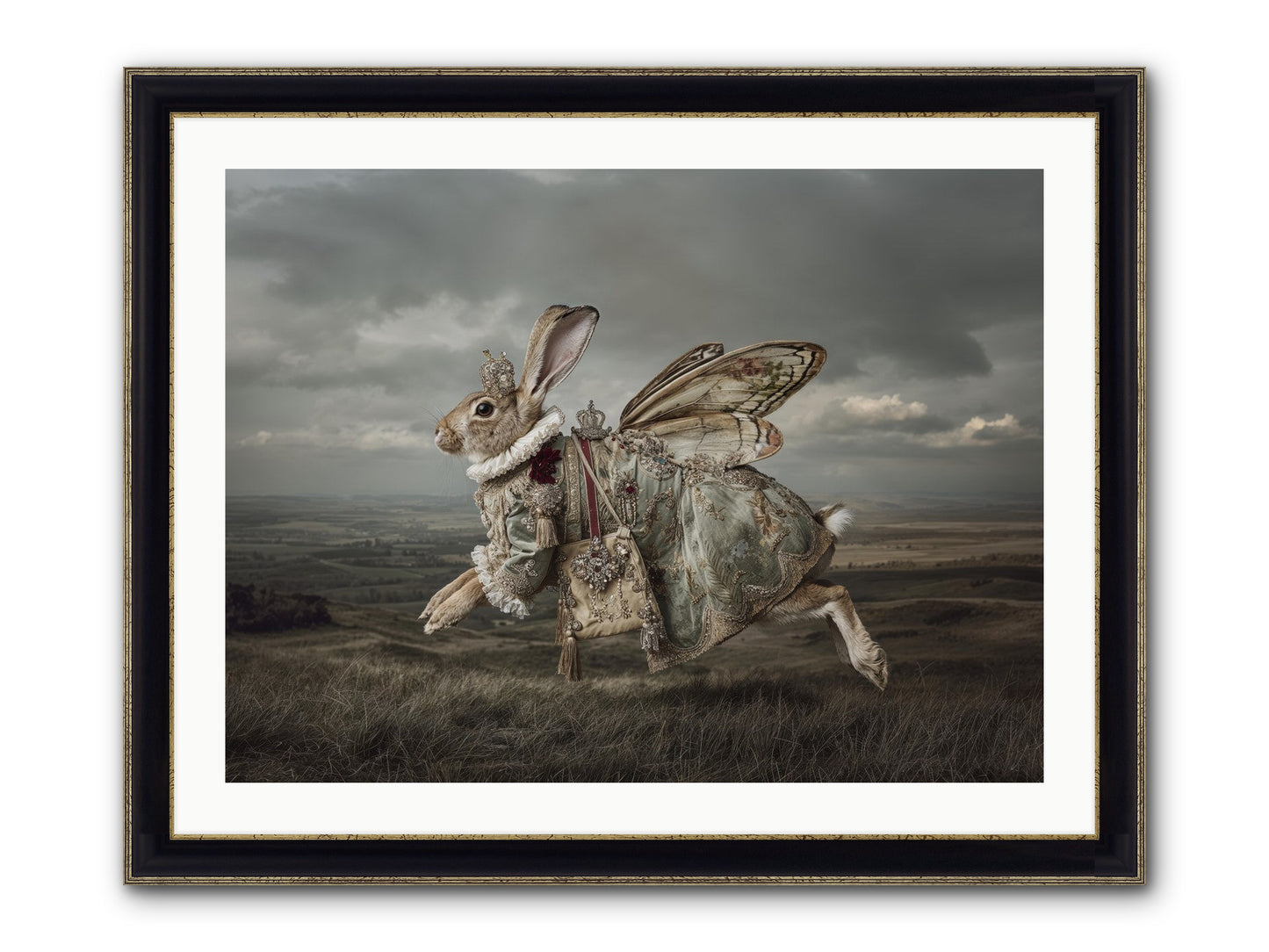 Mintwater Diaries No.2 Framed Print - Black & Gold 32x24
