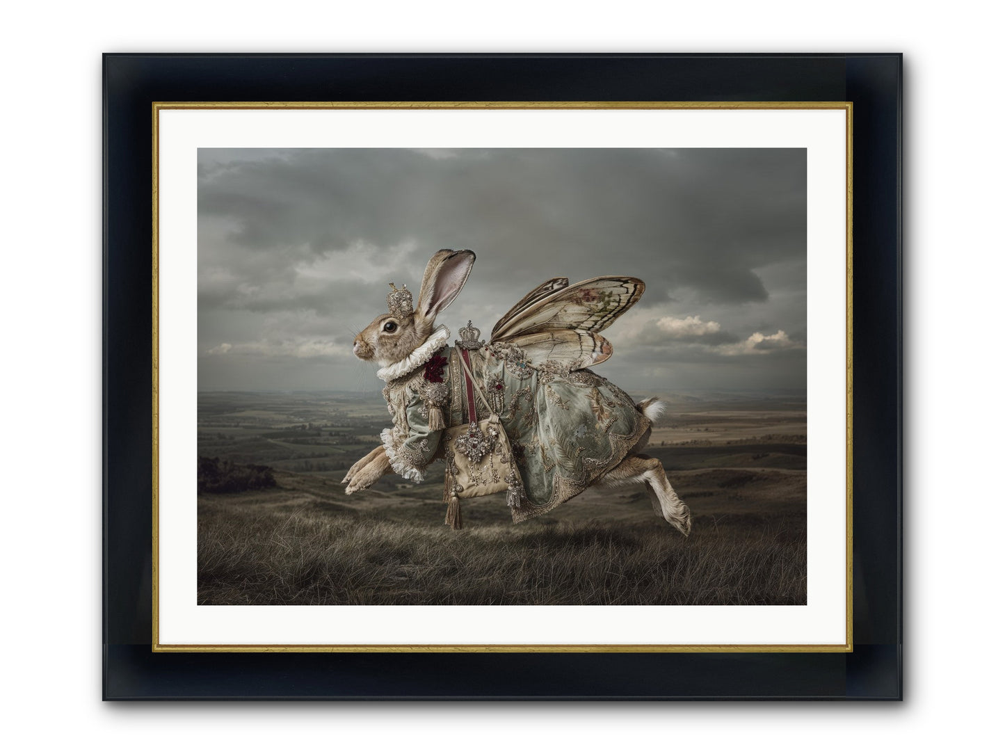 Mintwater Diaries No.2 Framed Print - Wide Black w/Gold 32x24