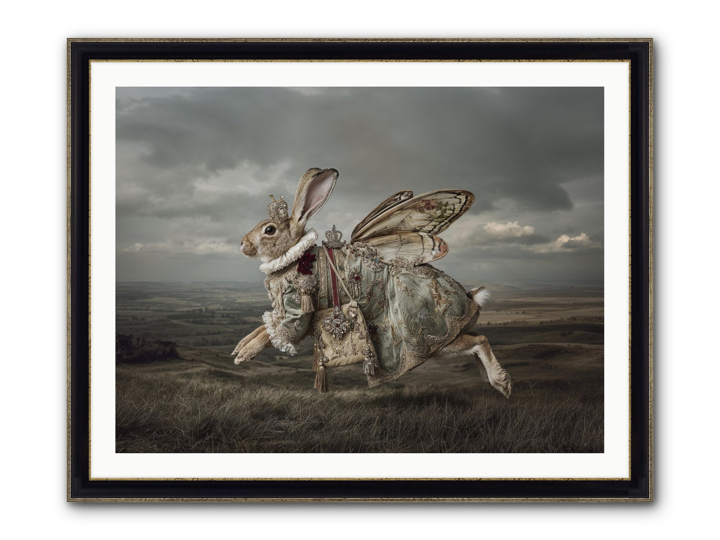 Mintwater Diaries No.2 Framed Print - Black & Gold 40x30