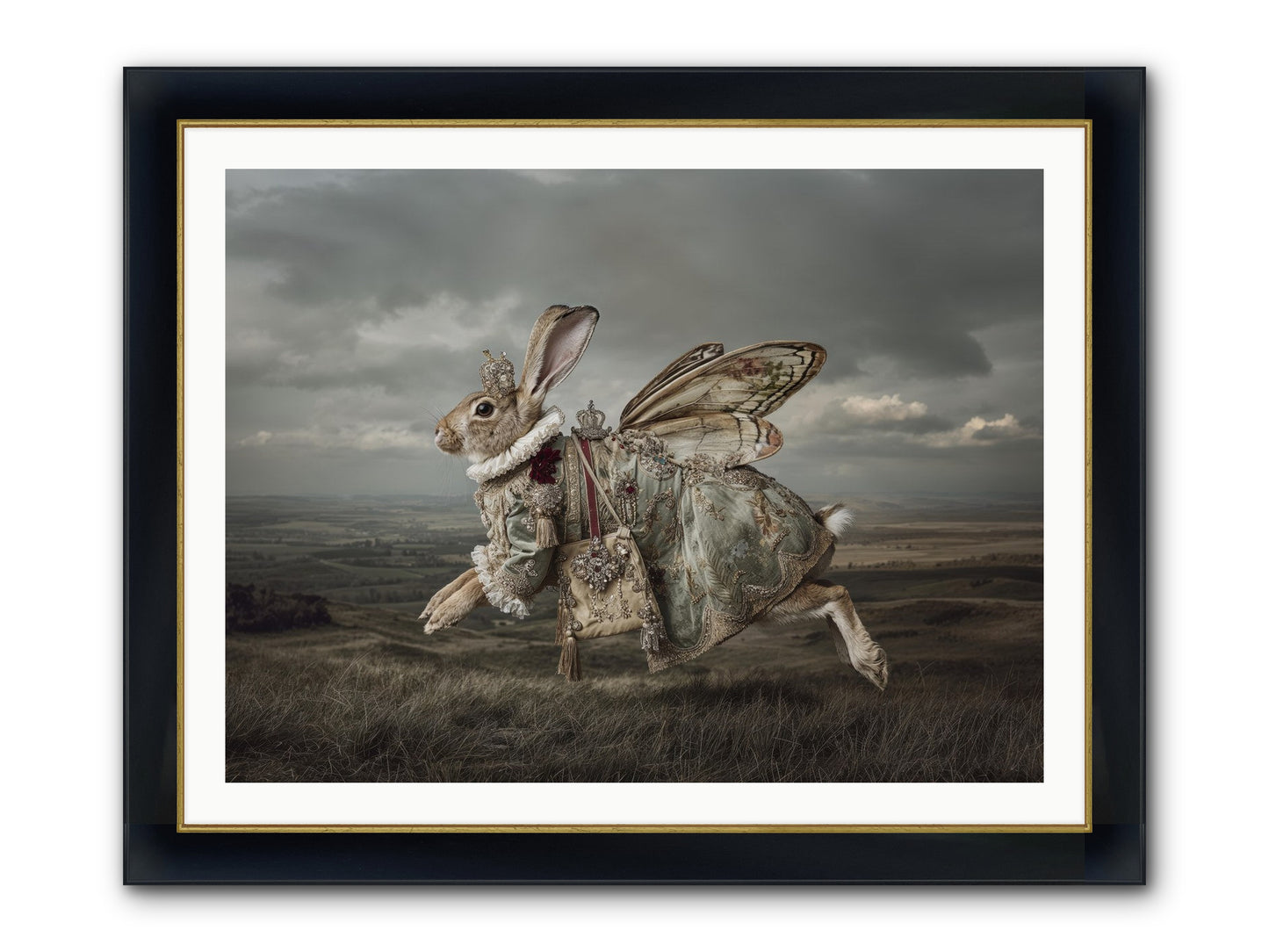Mintwater Diaries No.2 Framed Print - Wide Black w/Gold 40x30
