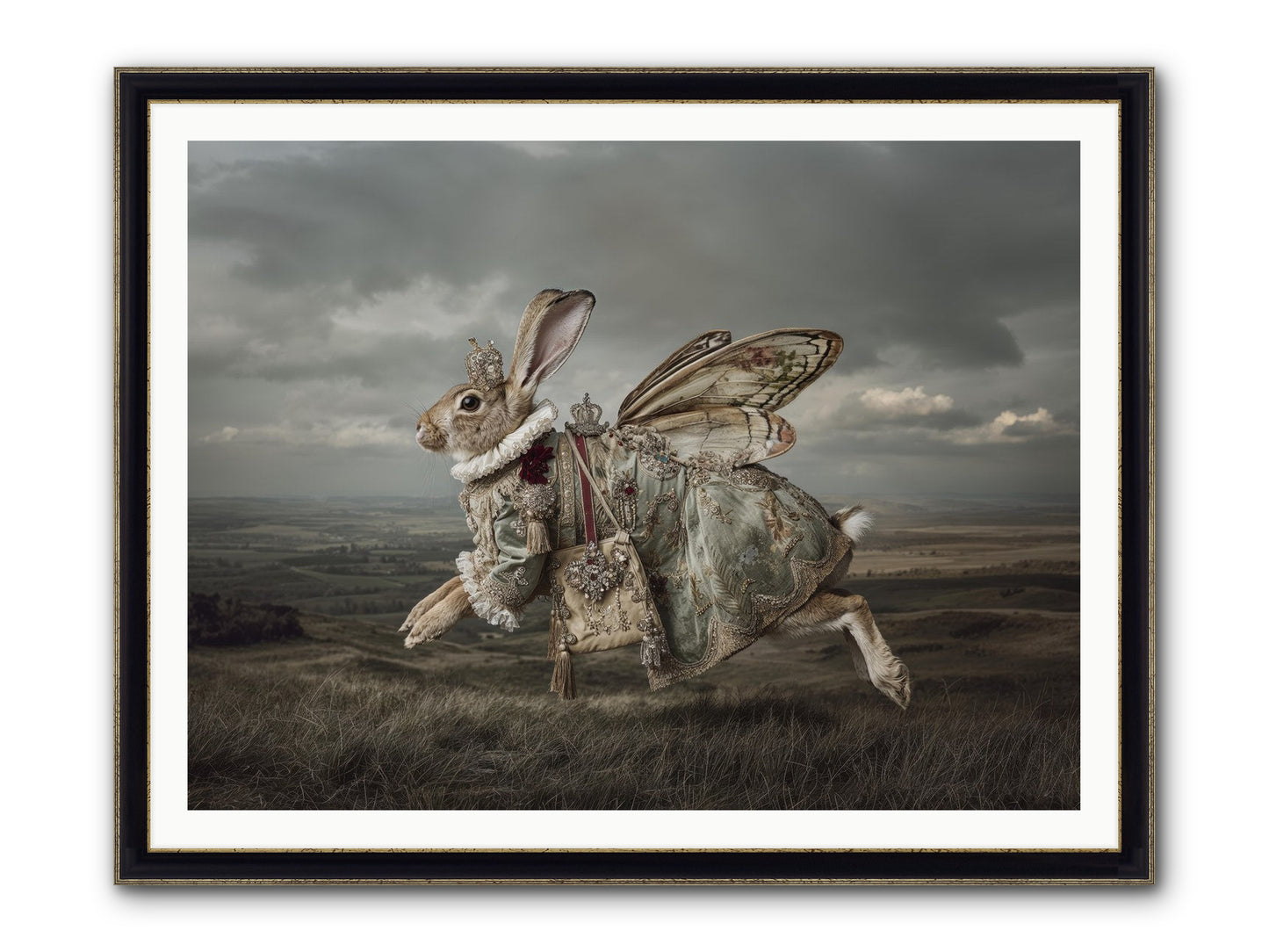 Mintwater Diaries No.2 Framed Print - Black & Gold 48x36