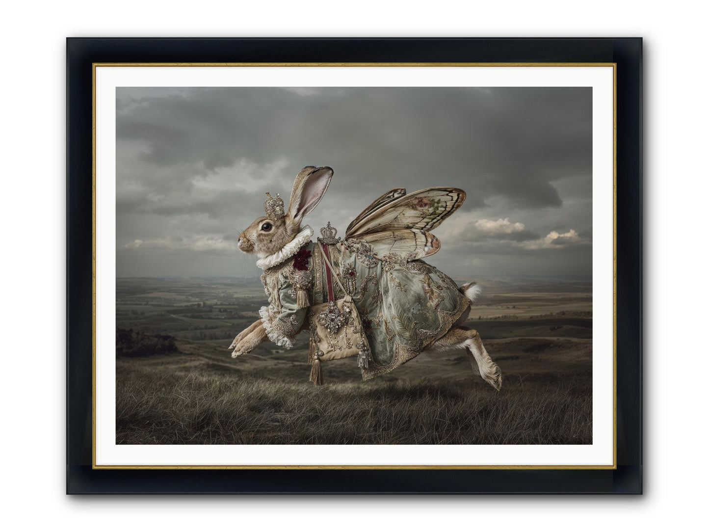 Mintwater Diaries No.2 Framed Print - Wide Black w/Gold 48x36