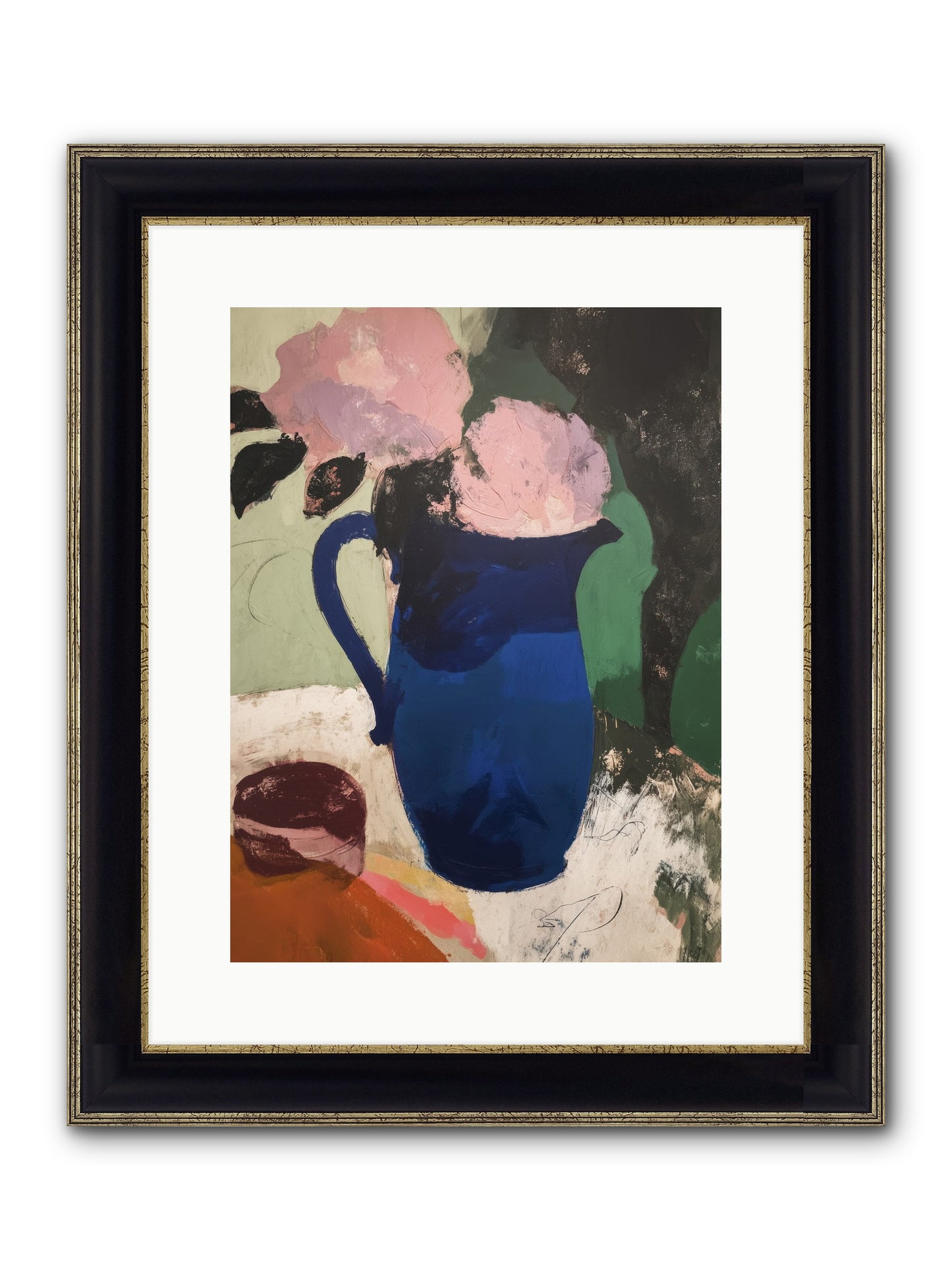 Mirevale Framed Print - Black & Gold 12x16