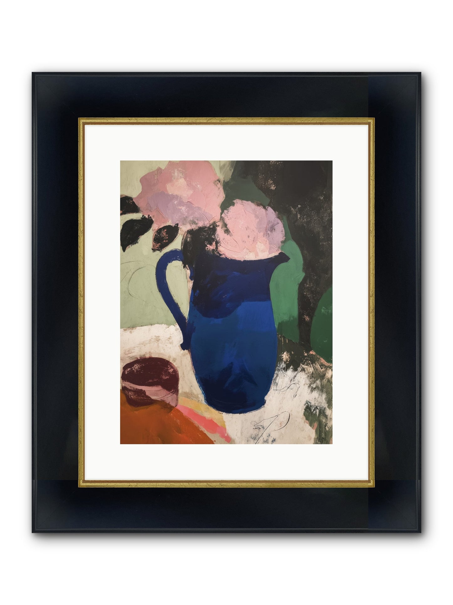 Mirevale Framed Print - Wide Black w/Gold 12x16