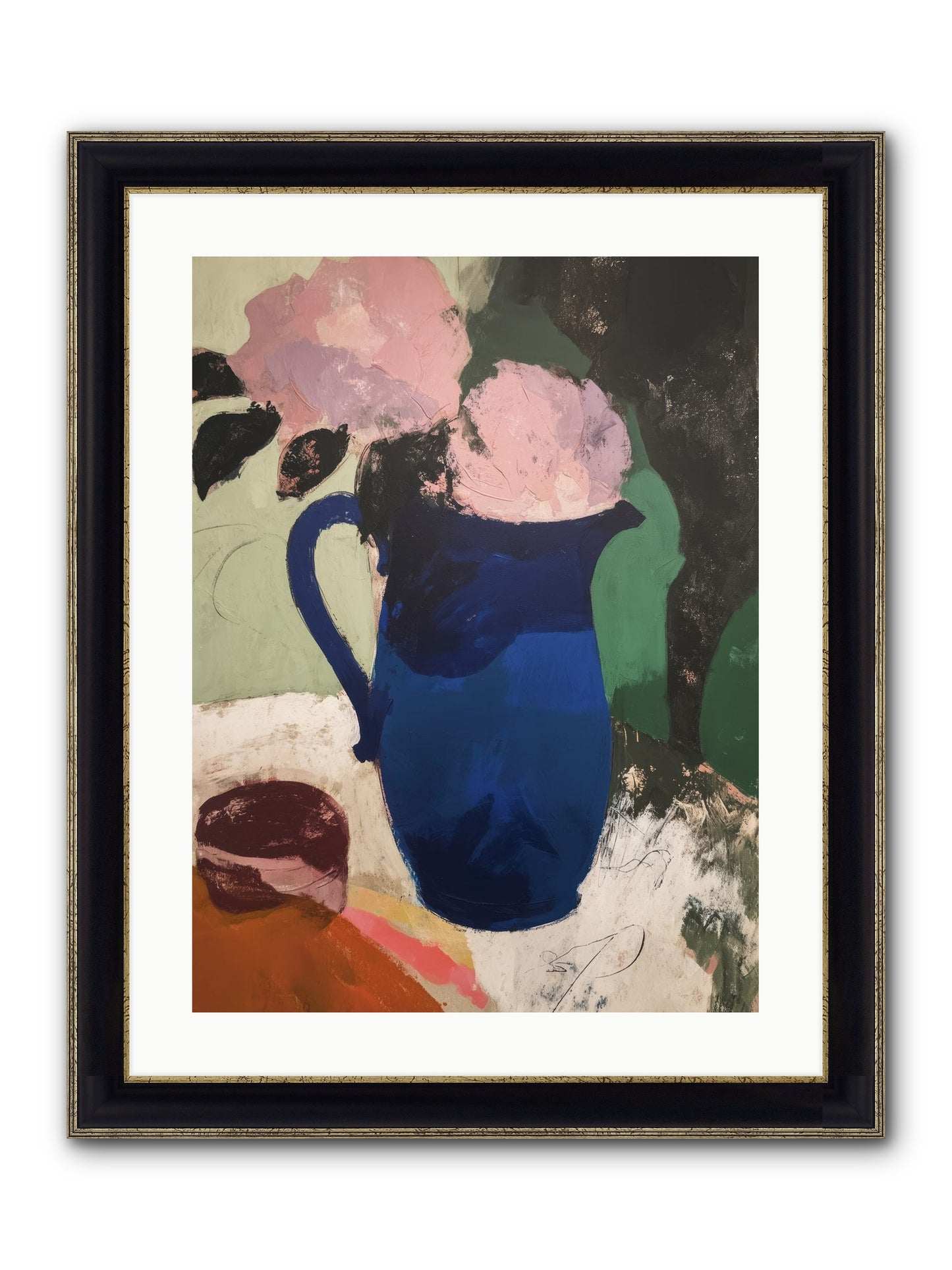 Mirevale Framed Print - Black & Gold 18x24
