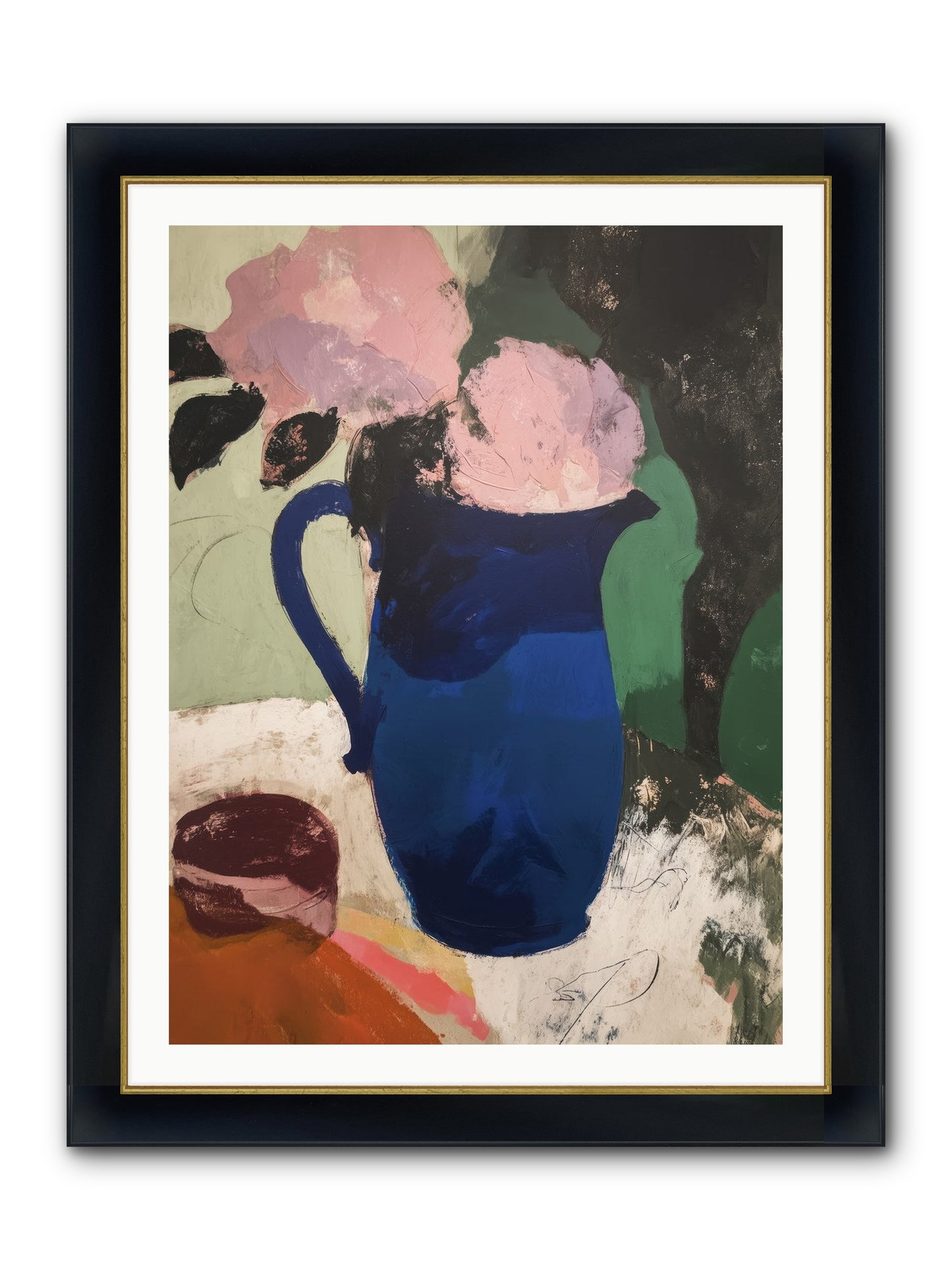 Mirevale Framed Print - Wide Black w/Gold 30x40