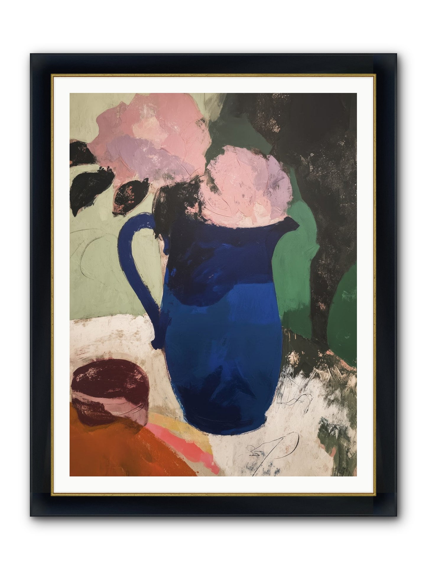 Mirevale Framed Print - Wide Black w/Gold 36x48