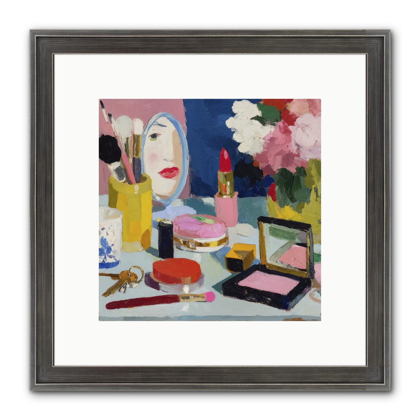 Mirror, Mirror Morning Framed Print - Slimwoods Black/Silver 10x10