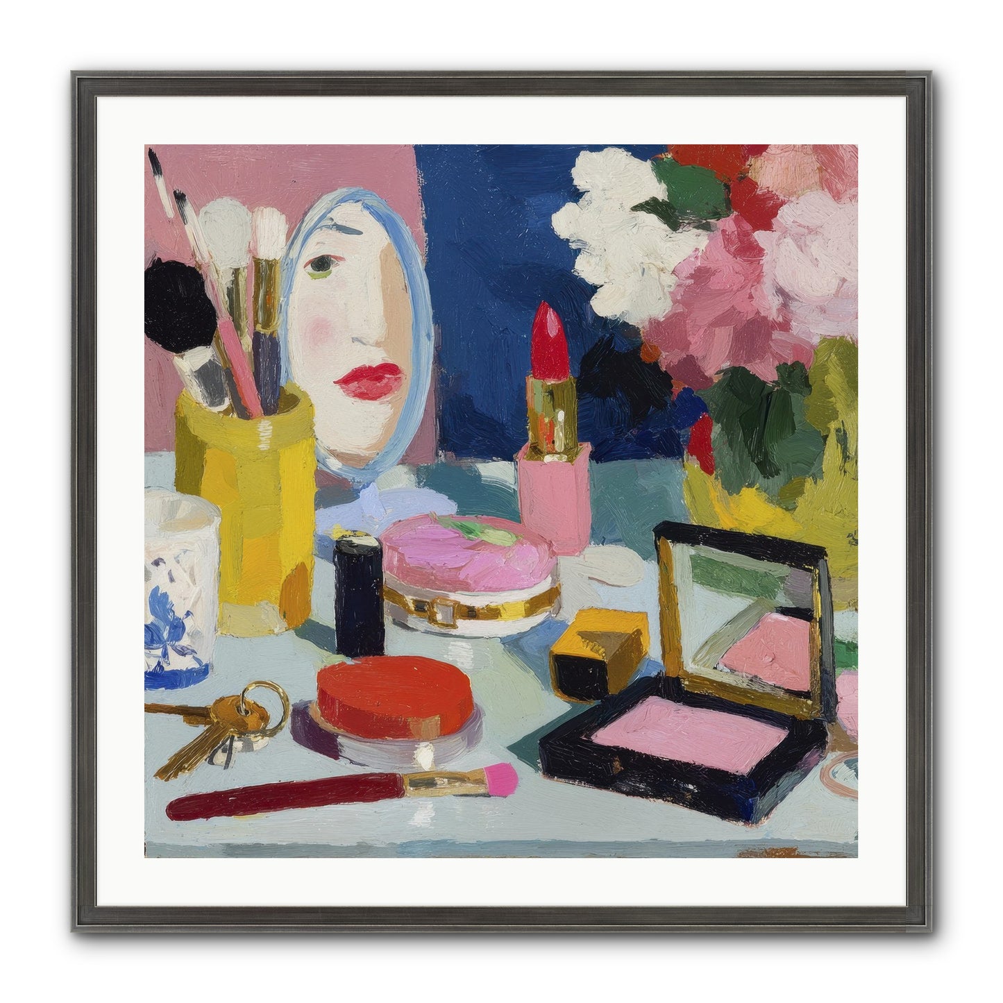 Mirror, Mirror Morning Framed Print - Slimwoods Black/Silver 30x30