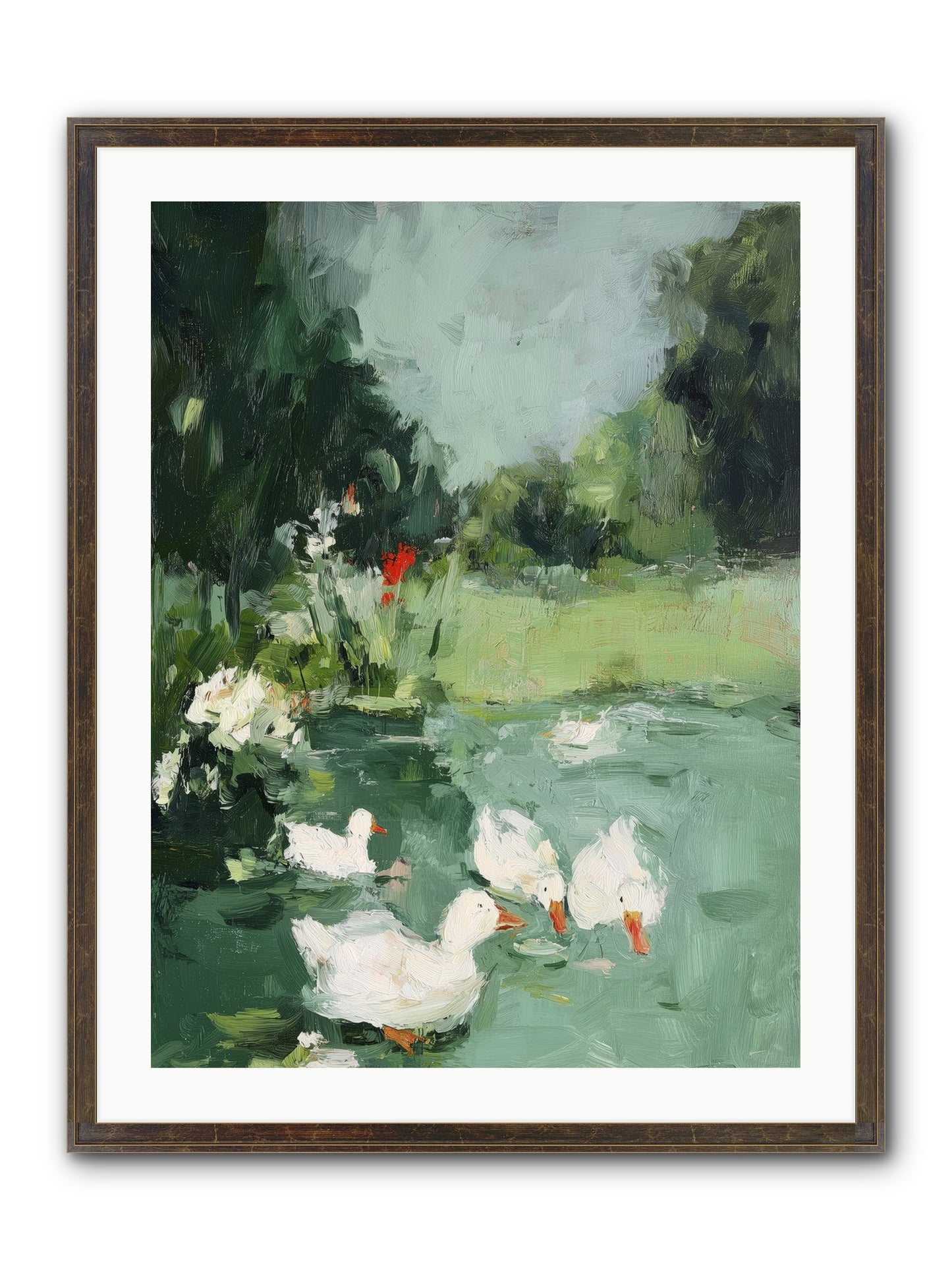 Mirror Waters Framed Print - Slimwoods Black/Gold 24x32