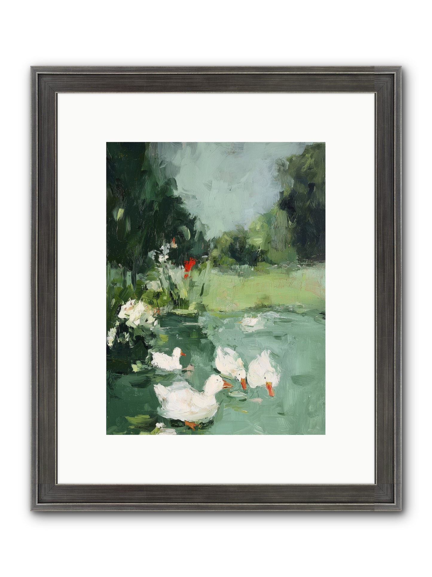 Mirror Waters Framed Print - Slimwoods Black/Silver 9x12