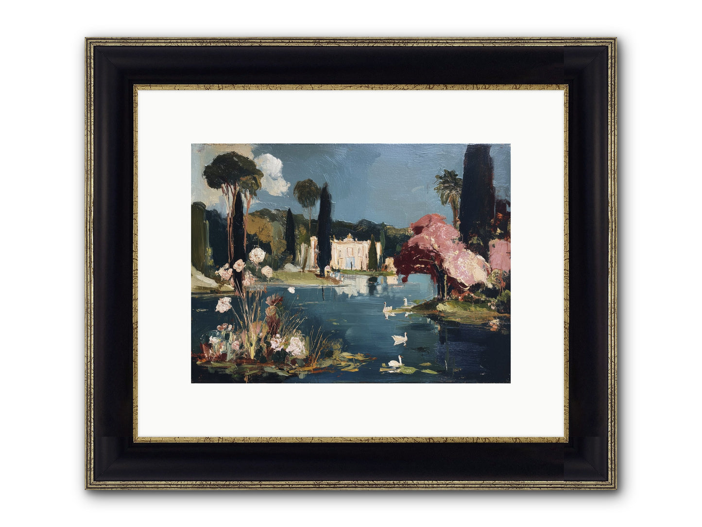 Mirrored Memories Framed Print - Black & Gold 12x9