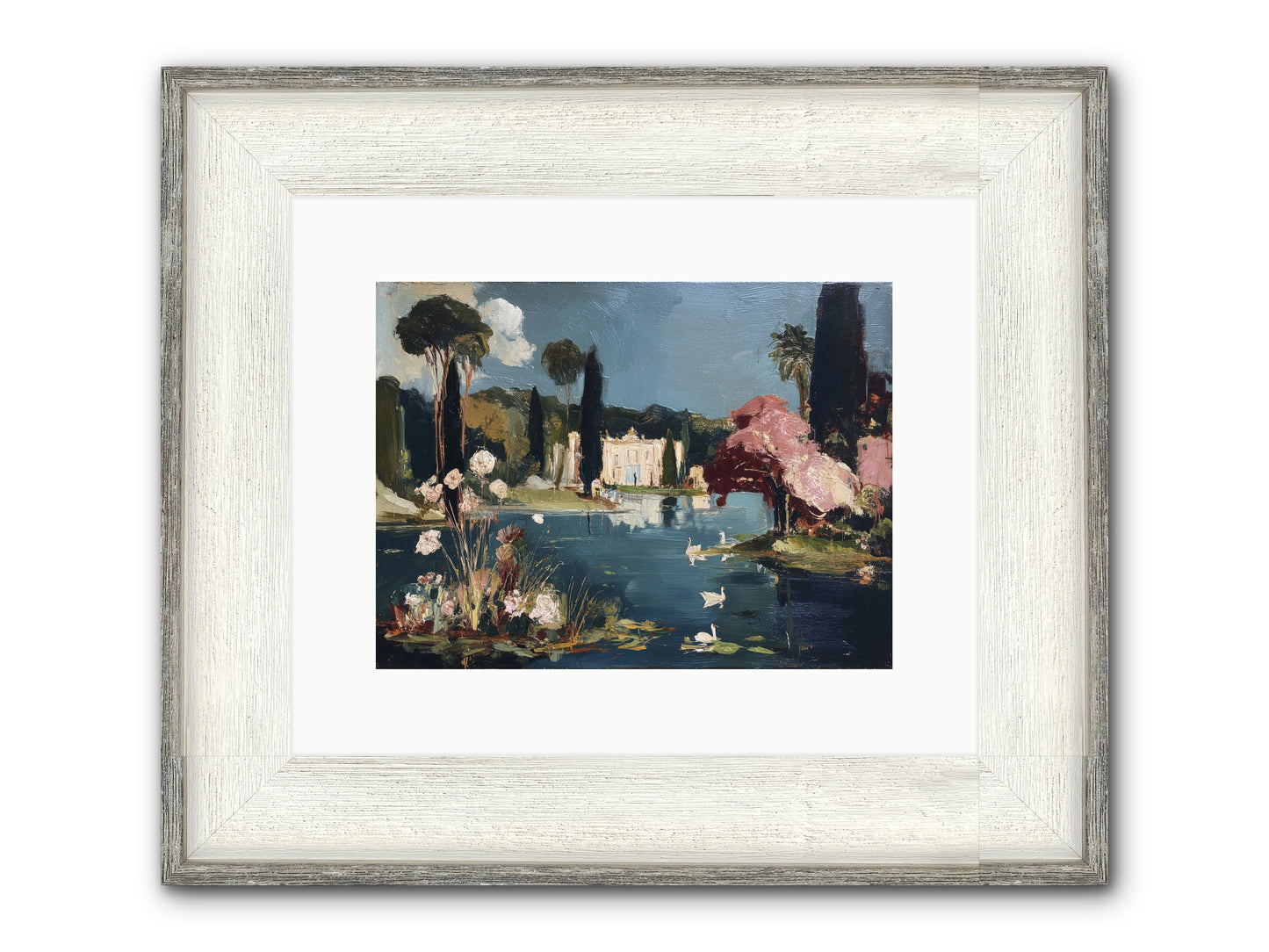Mirrored Memories Framed Print - Driftwood White 12x9