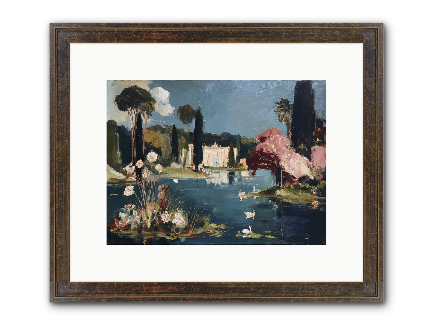 Mirrored Memories Framed Print - Slimwoods Black/Gold 12x9