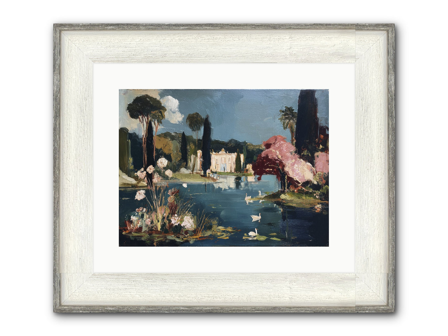 Mirrored Memories Framed Print - Driftwood White 16x12