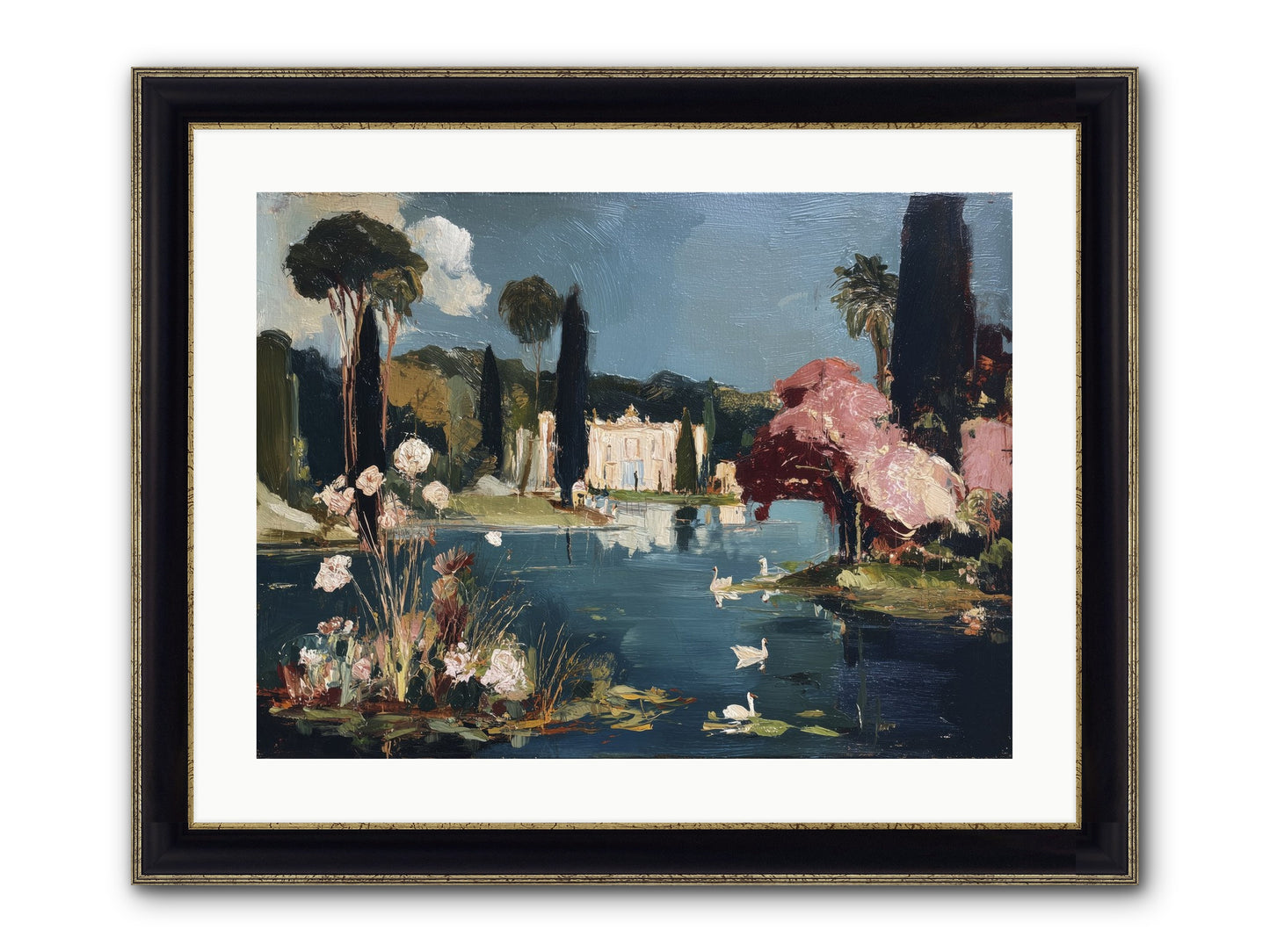 Mirrored Memories Framed Print - Black & Gold 24x18