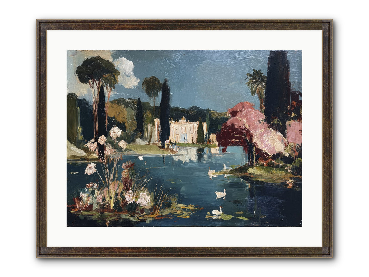 Mirrored Memories Framed Print - Slimwoods Black/Gold 24x18