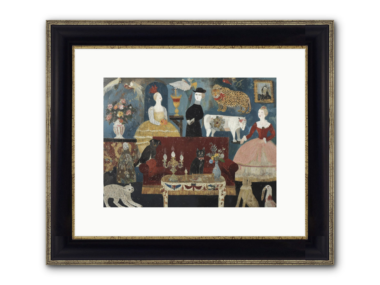 Mirth At Montpelier House Framed Print - Black & Gold 12x9