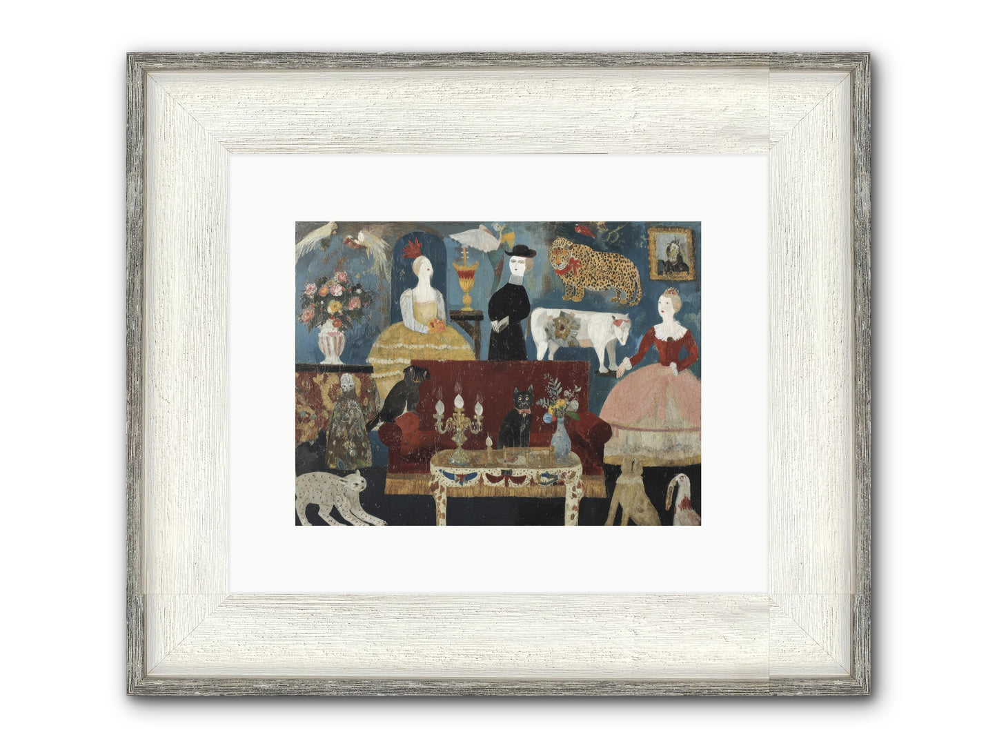 Mirth At Montpelier House Framed Print - Driftwood White 12x9
