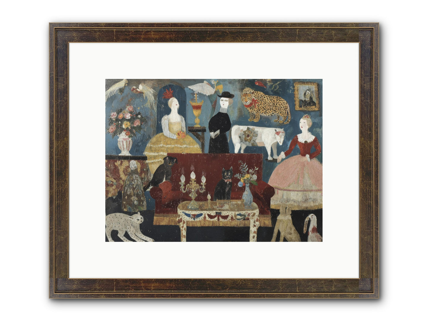 Mirth At Montpelier House Framed Print - Slimwoods Black/Gold 12x9
