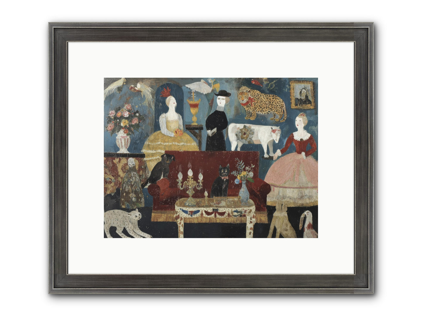 Mirth At Montpelier House Framed Print - Slimwoods Black/Silver 12x9