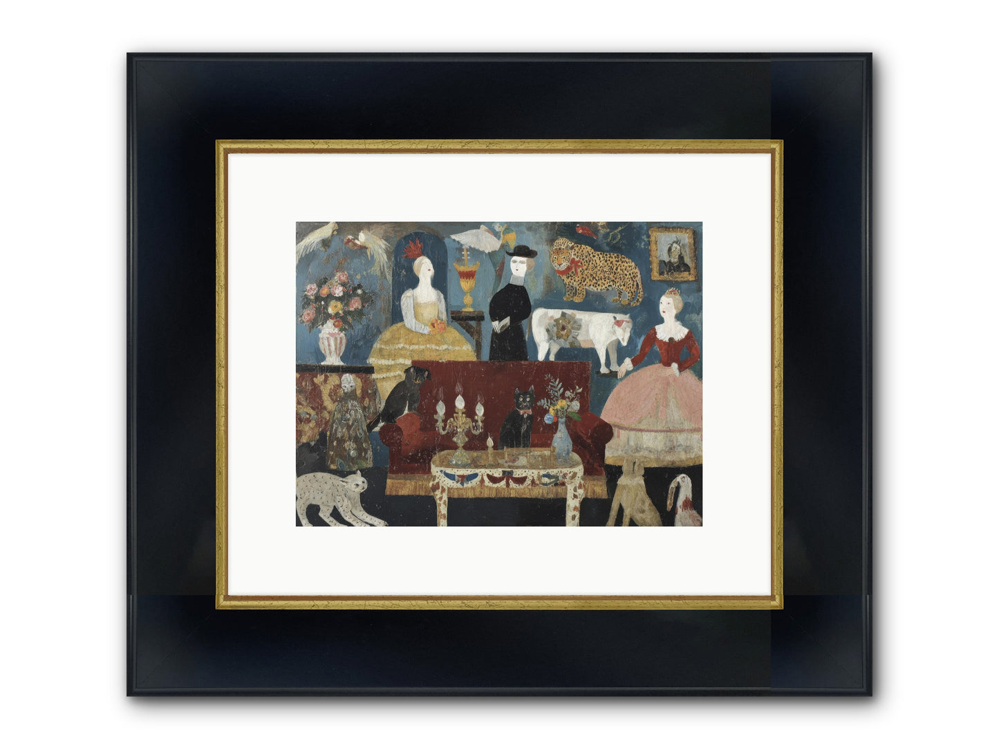 Mirth At Montpelier House Framed Print - Wide Black w/Gold 12x9
