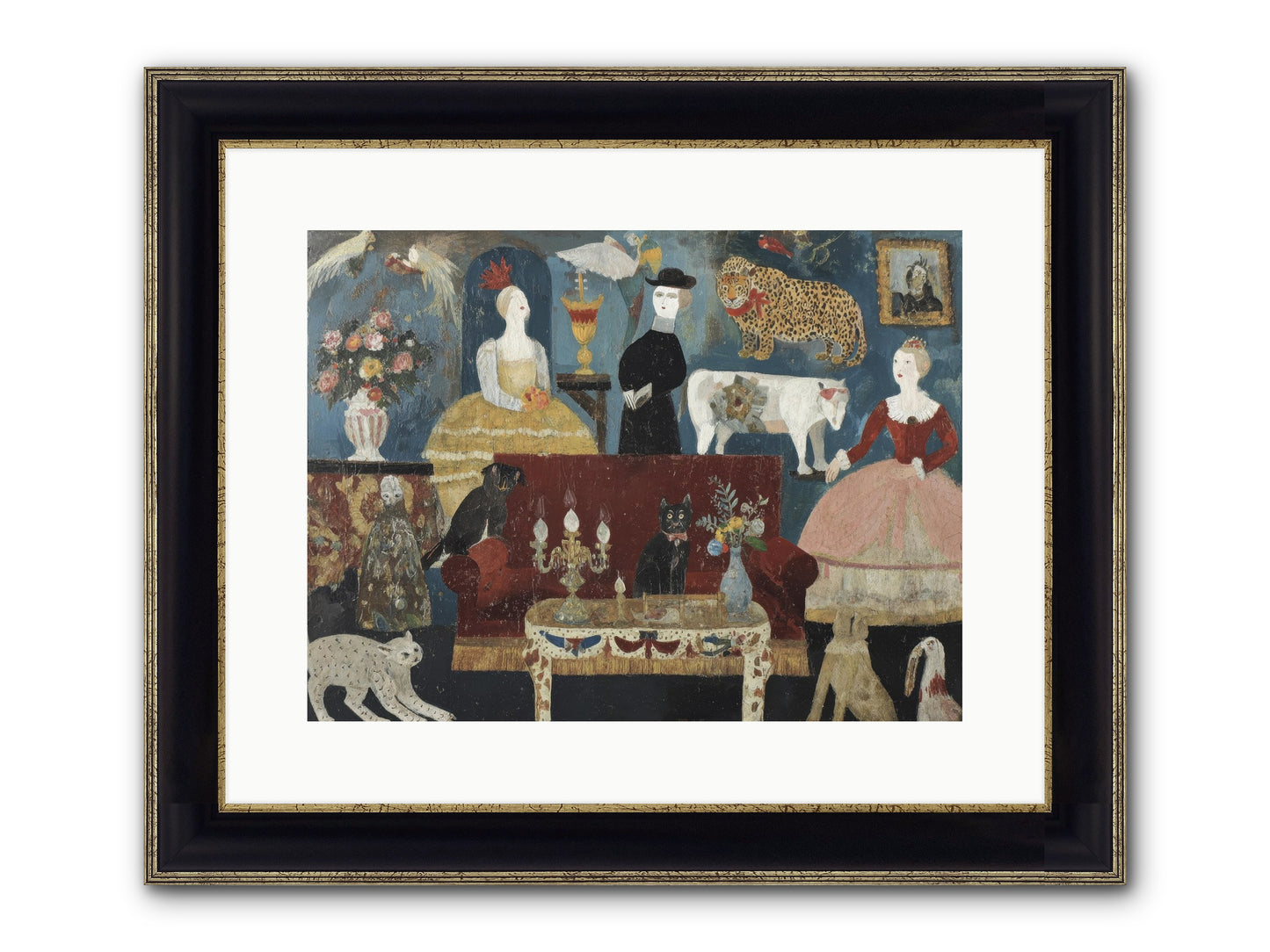 Mirth At Montpelier House Framed Print - Black & Gold 16x12