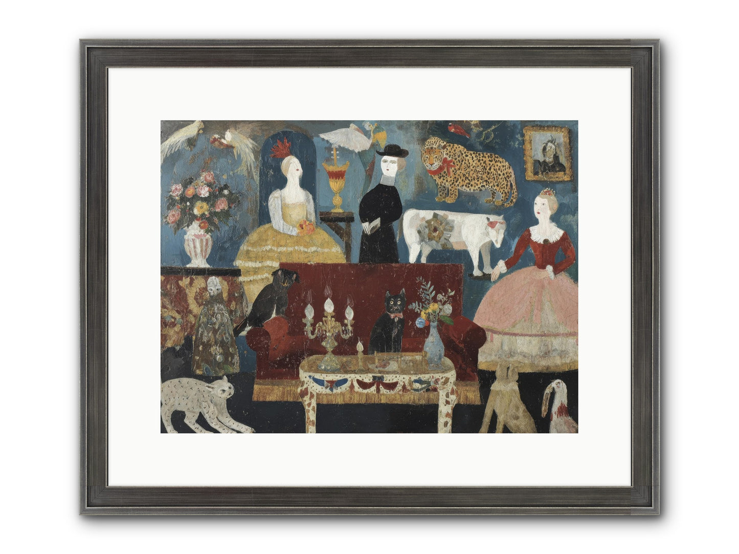 Mirth At Montpelier House Framed Print - Slimwoods Black/Silver 16x12