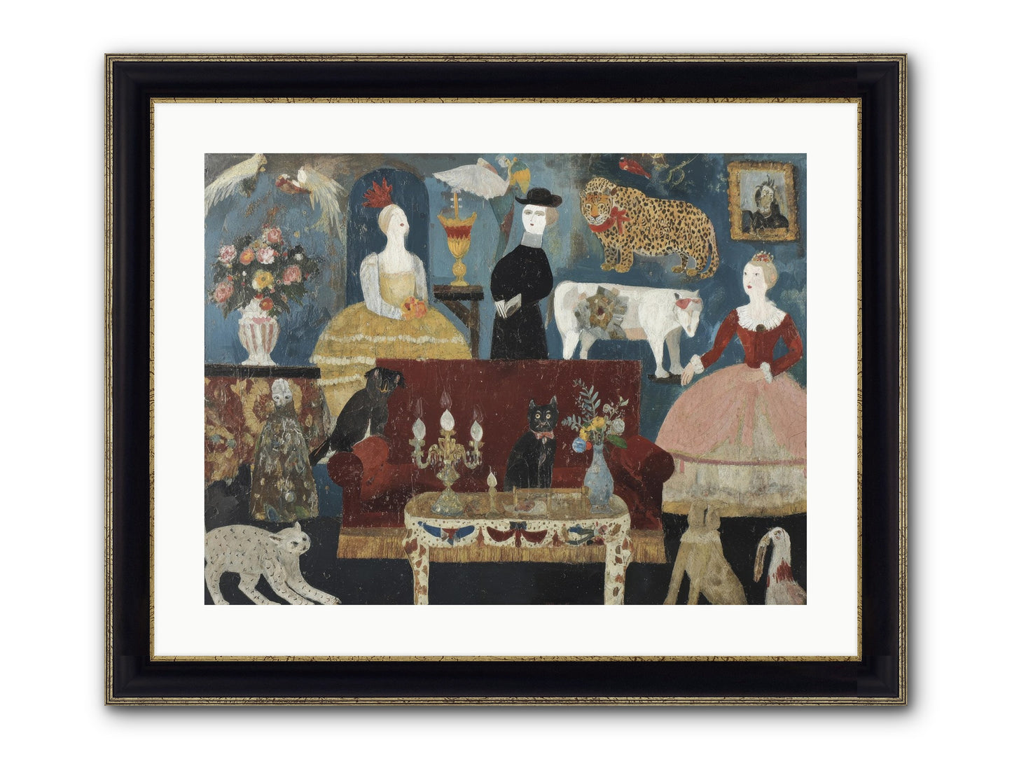 Mirth At Montpelier House Framed Print - Black & Gold 24x18