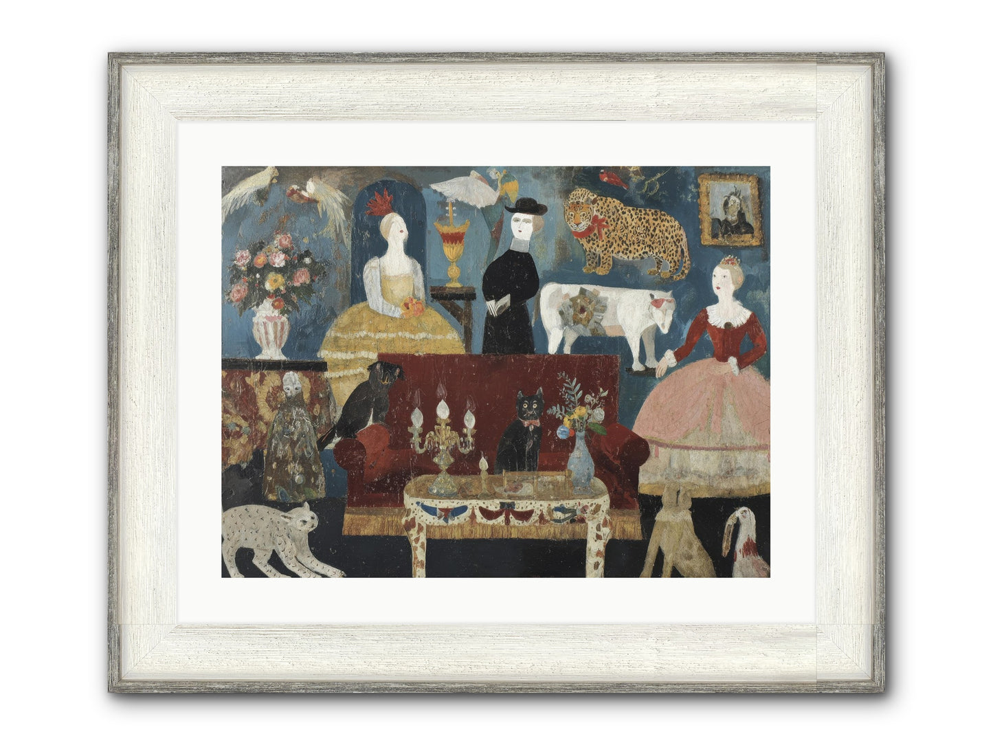 Mirth At Montpelier House Framed Print - Driftwood White 24x18