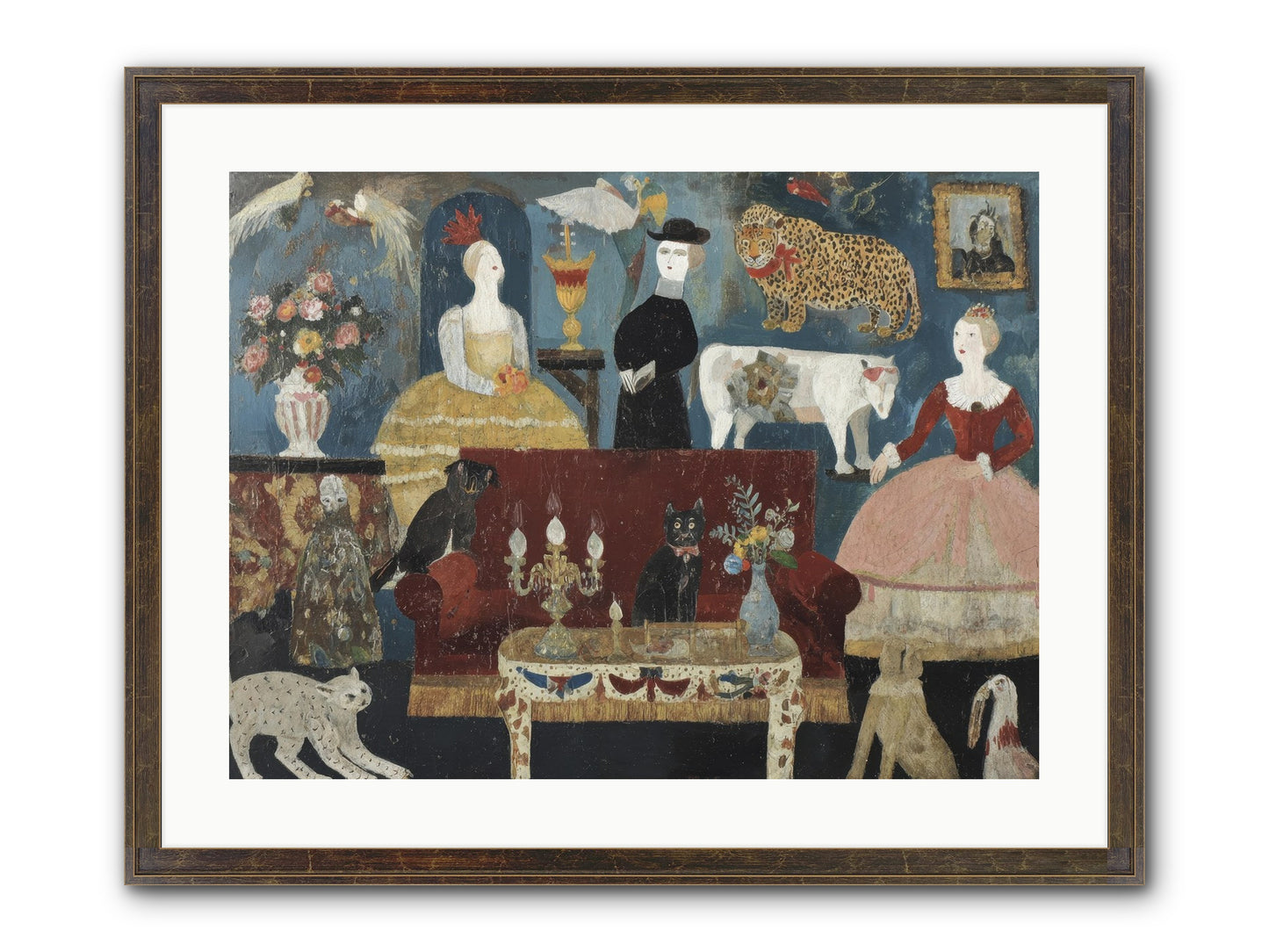 Mirth At Montpelier House Framed Print - Slimwoods Black/Gold 24x18