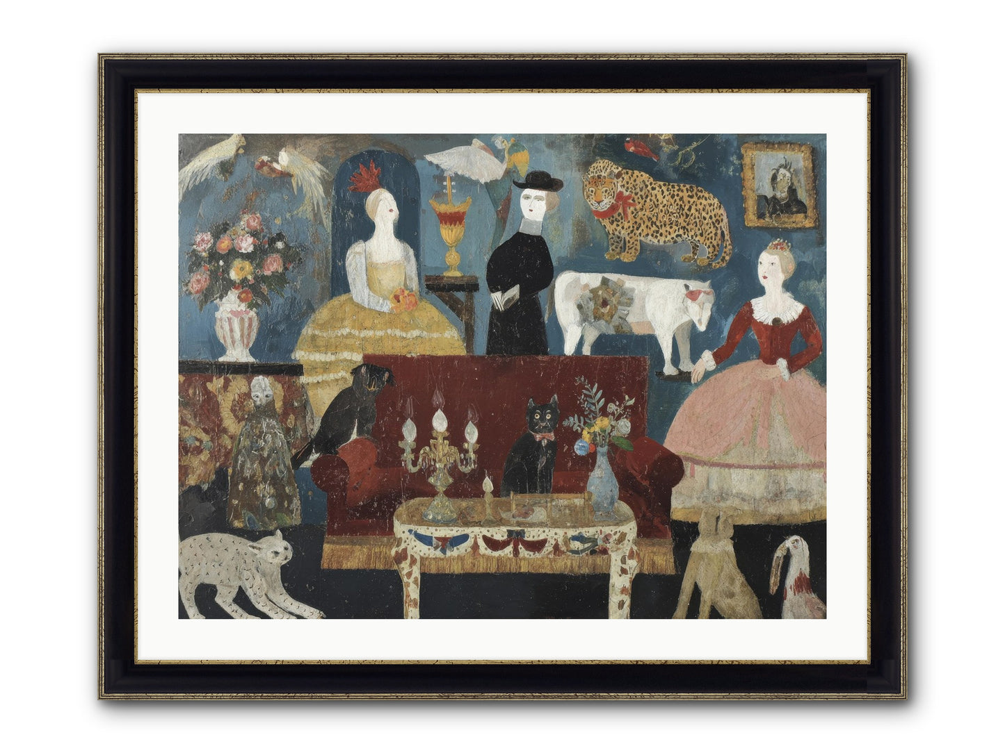 Mirth At Montpelier House Framed Print - Black & Gold 32x24