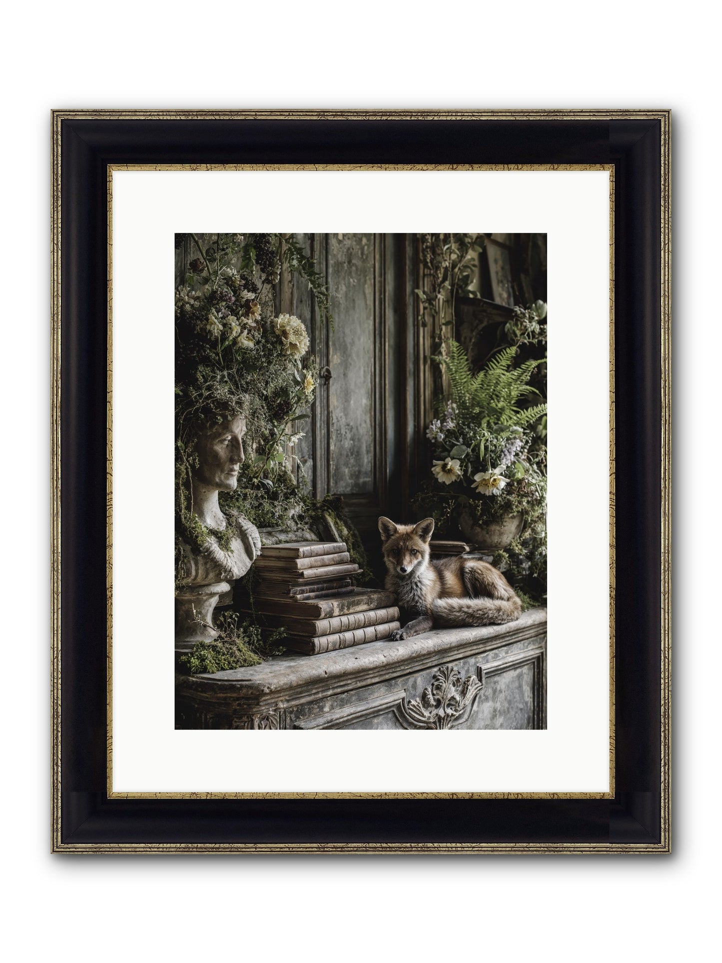 Mischief Blessed Framed Print - Black & Gold 12x16