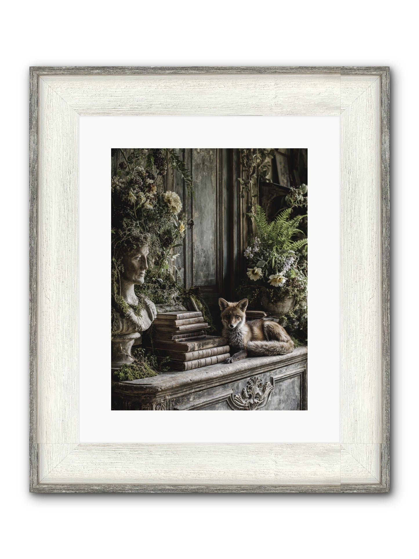 Mischief Blessed Framed Print - Driftwood White 12x16