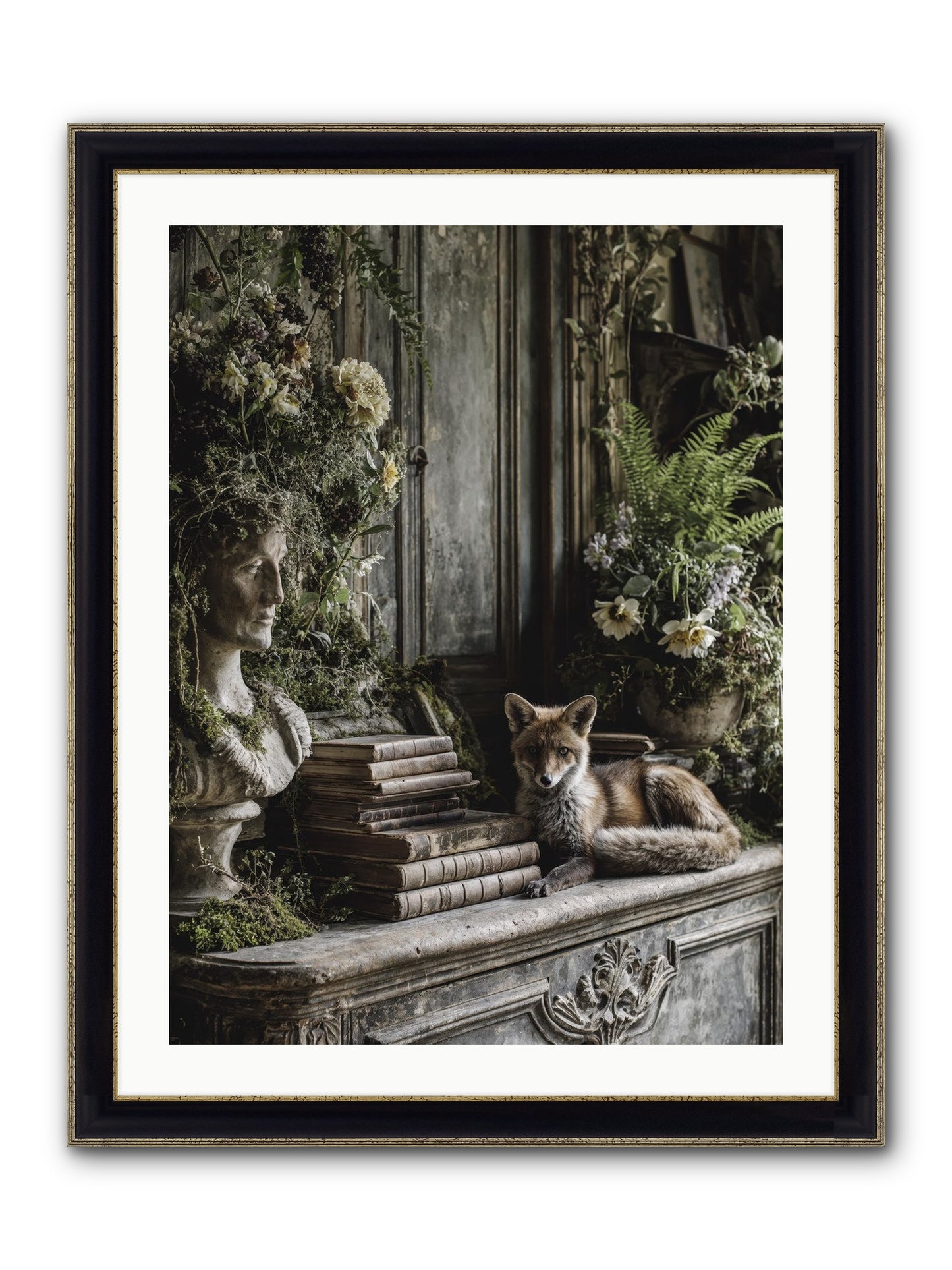 Mischief Blessed Framed Print - Black & Gold 24x32