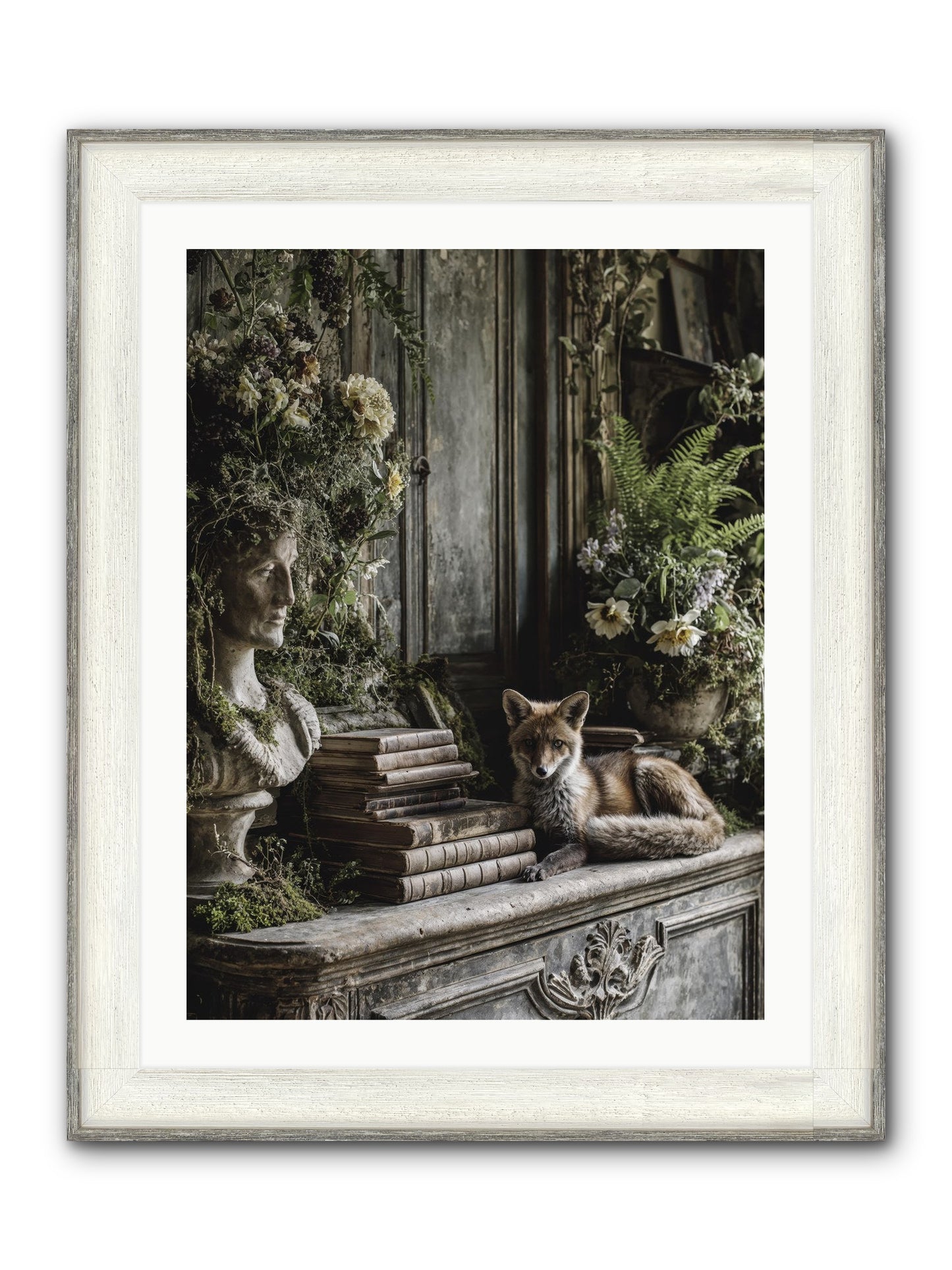 Mischief Blessed Framed Print - Driftwood White 24x32