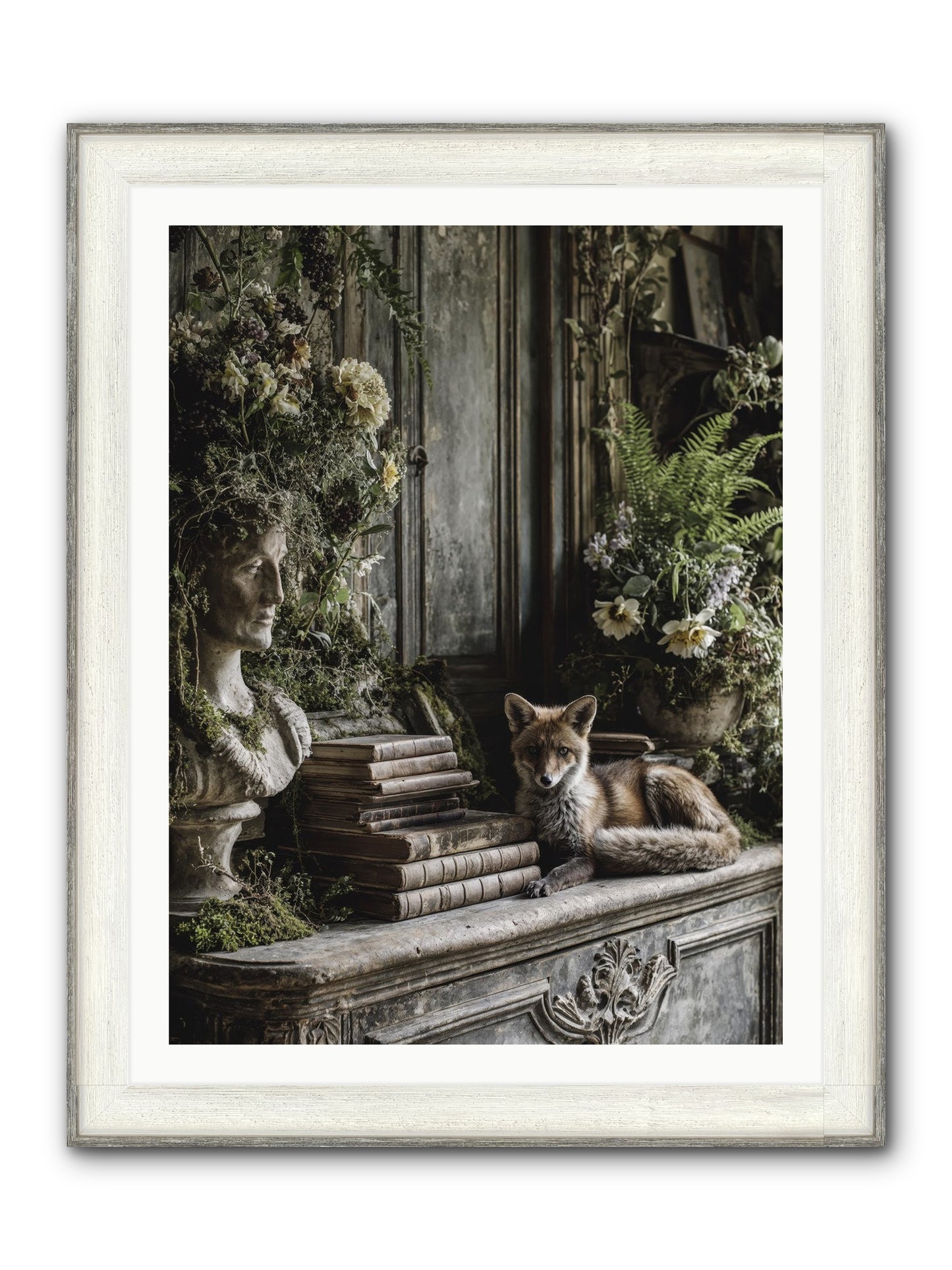 Mischief Blessed Framed Print - Driftwood White 30x40