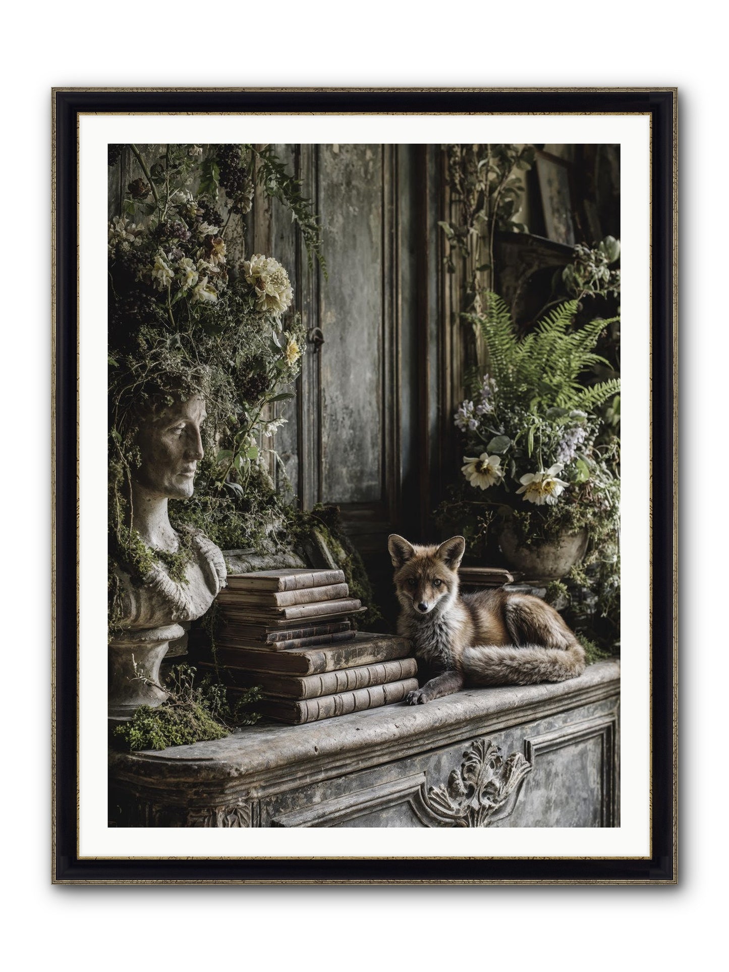 Mischief Blessed Framed Print - Black & Gold 36x48