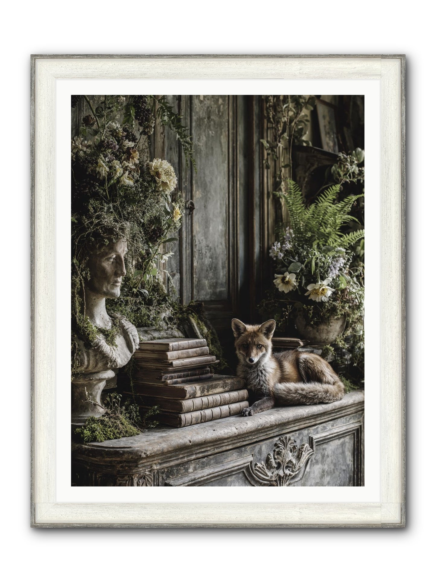Mischief Blessed Framed Print - Driftwood White 36x48