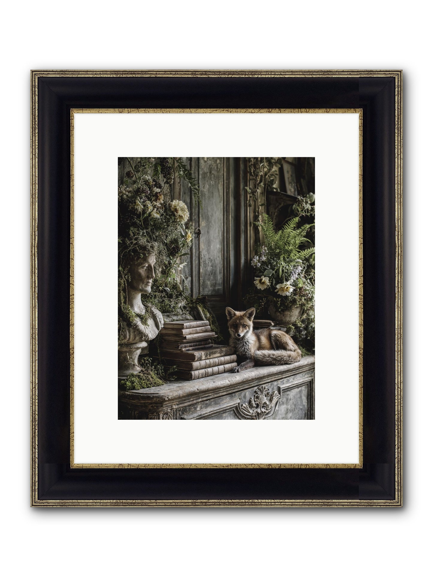 Mischief Blessed Framed Print - Black & Gold 9x12
