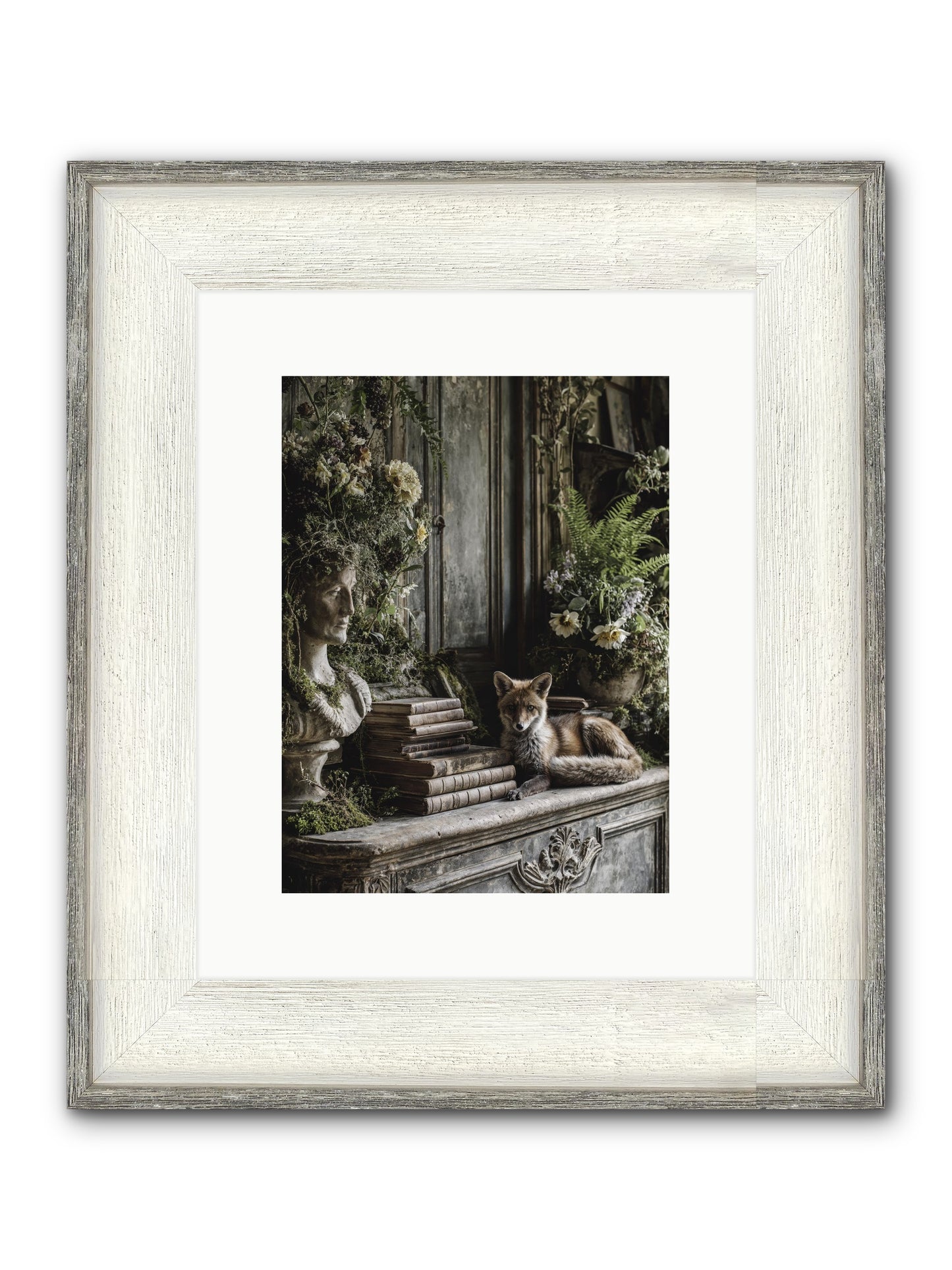 Mischief Blessed Framed Print - Driftwood White 9x12