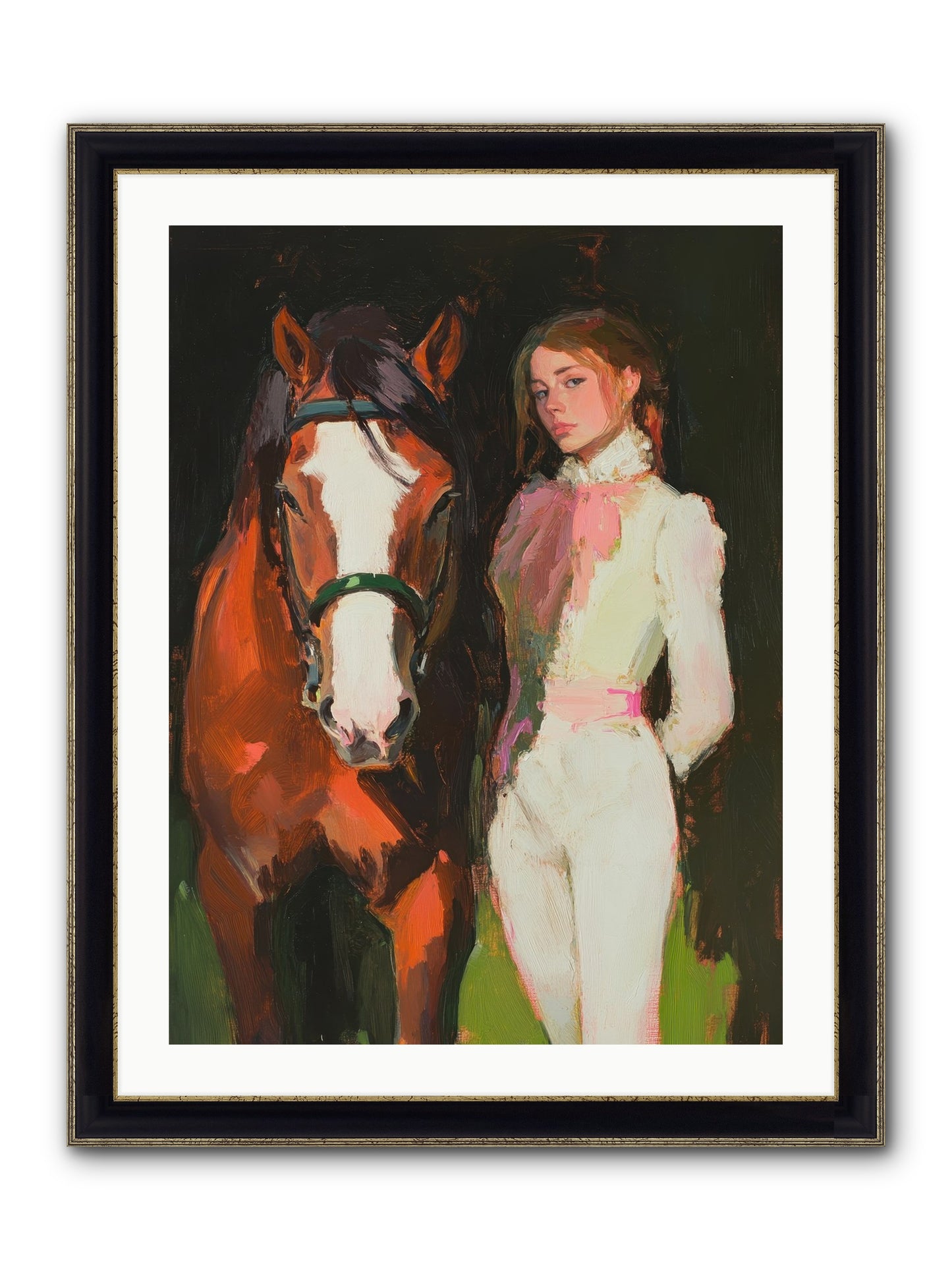 Mischief Maker Framed Print - Black & Gold 24x32