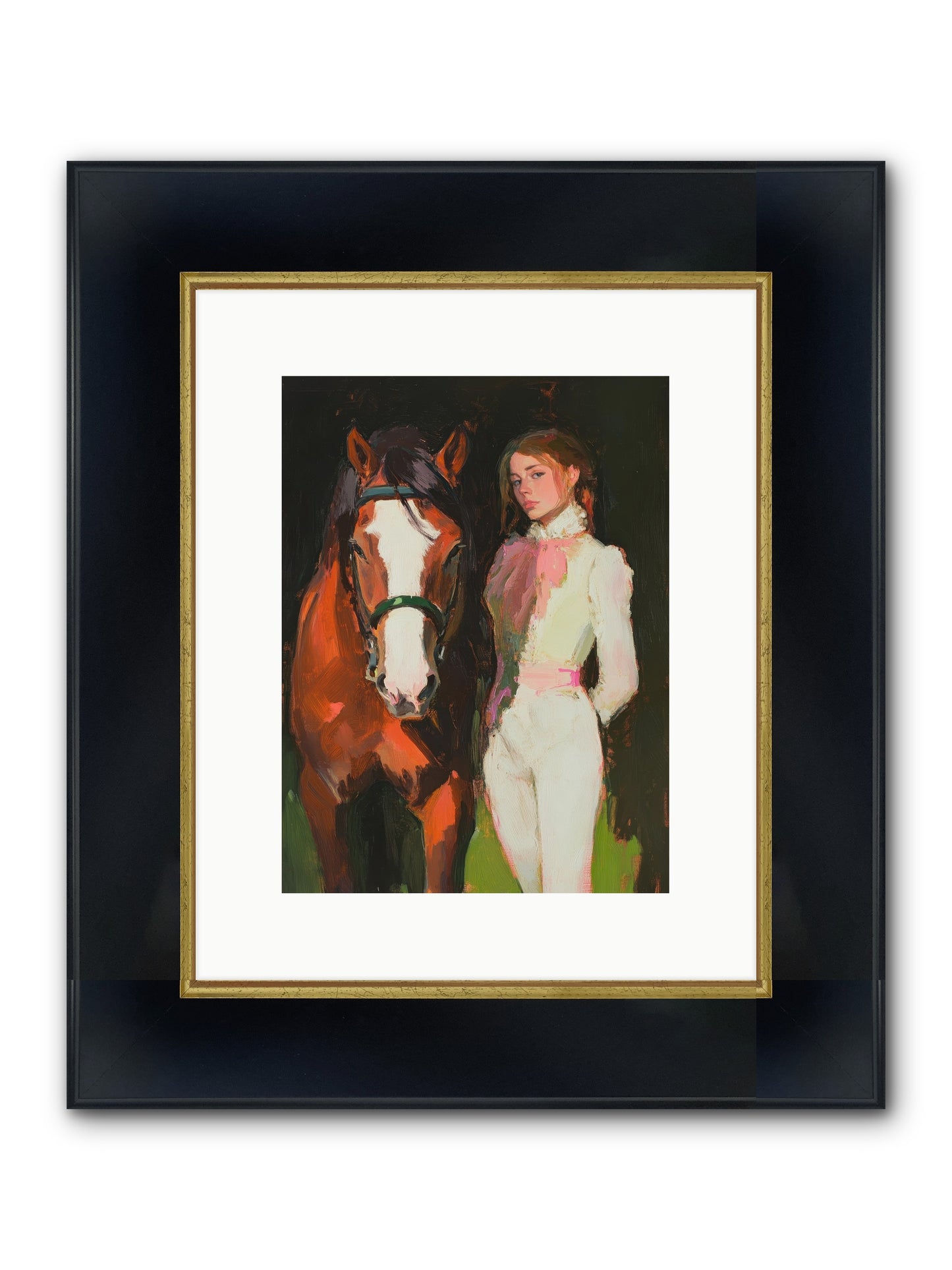 Mischief Maker Framed Print - Wide Black w/Gold 9x12