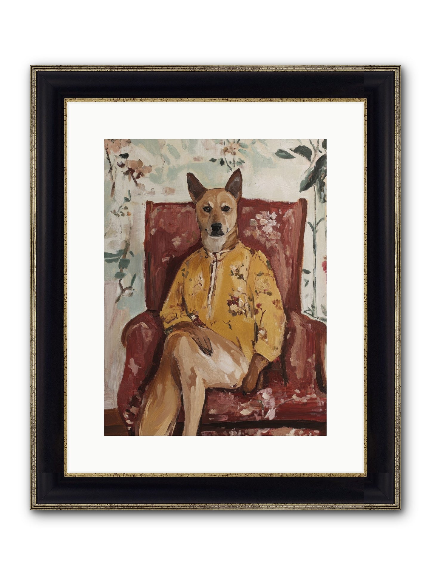 Miss Honey Bee Framed Print - Black & Gold 12x16