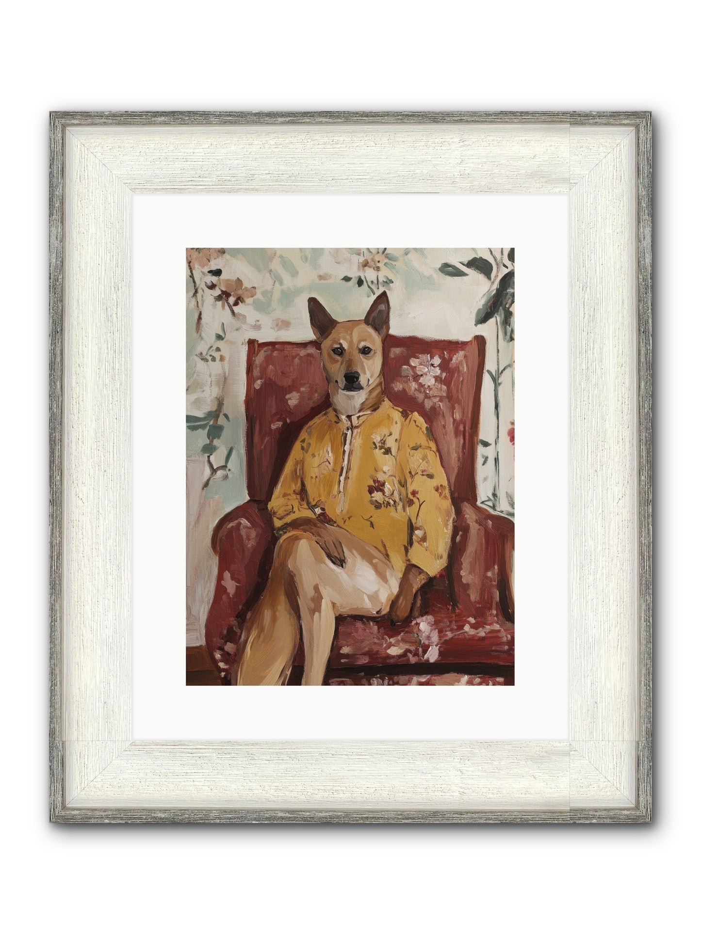 Miss Honey Bee Framed Print - Driftwood White 12x16