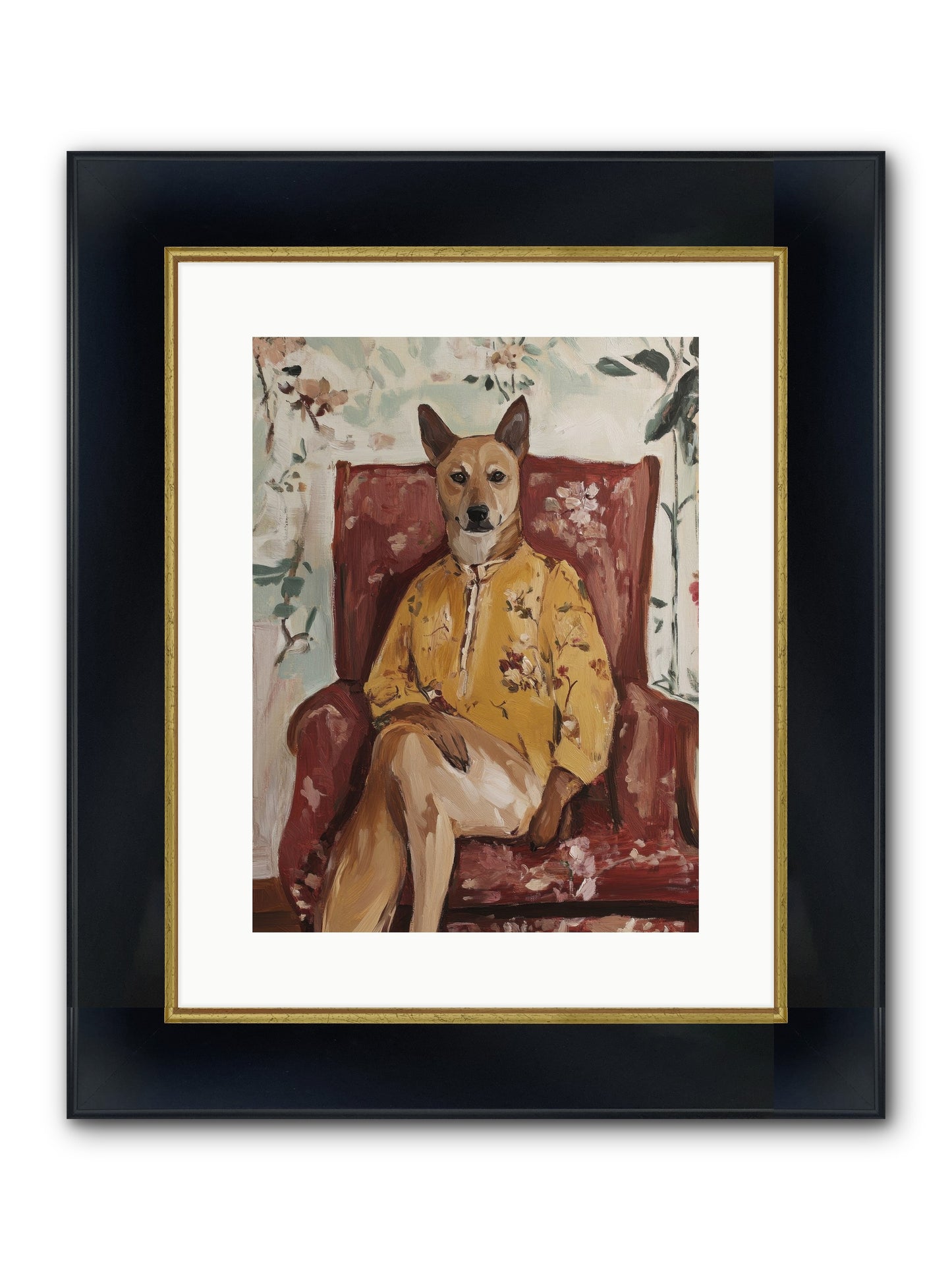 Miss Honey Bee Framed Print - Wide Black w/Gold 12x16
