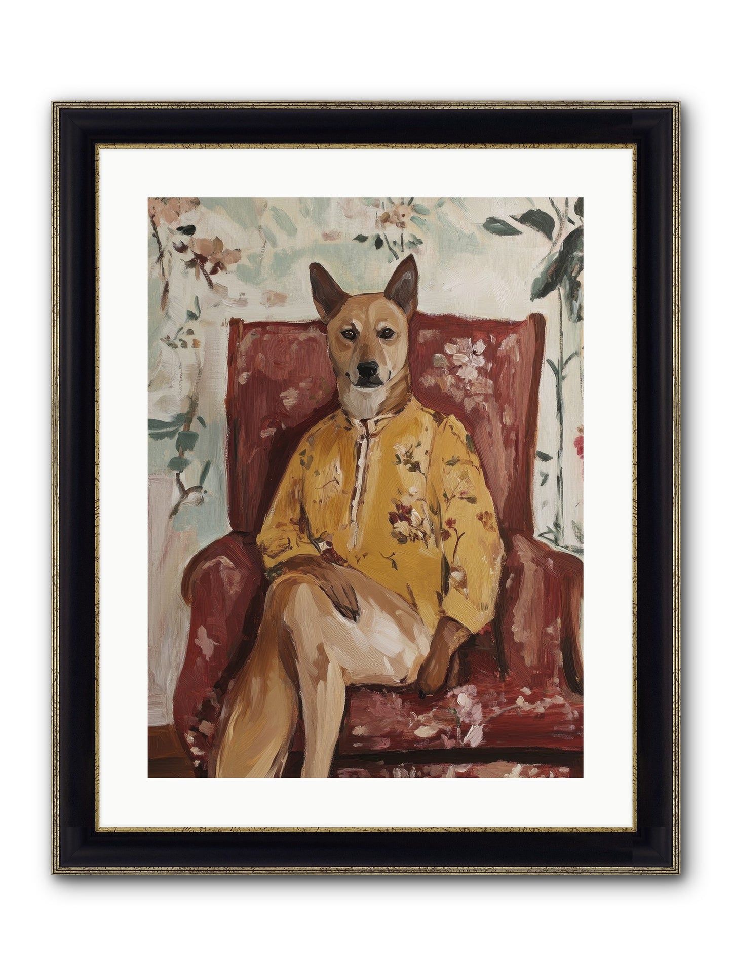 Miss Honey Bee Framed Print - Black & Gold 18x24