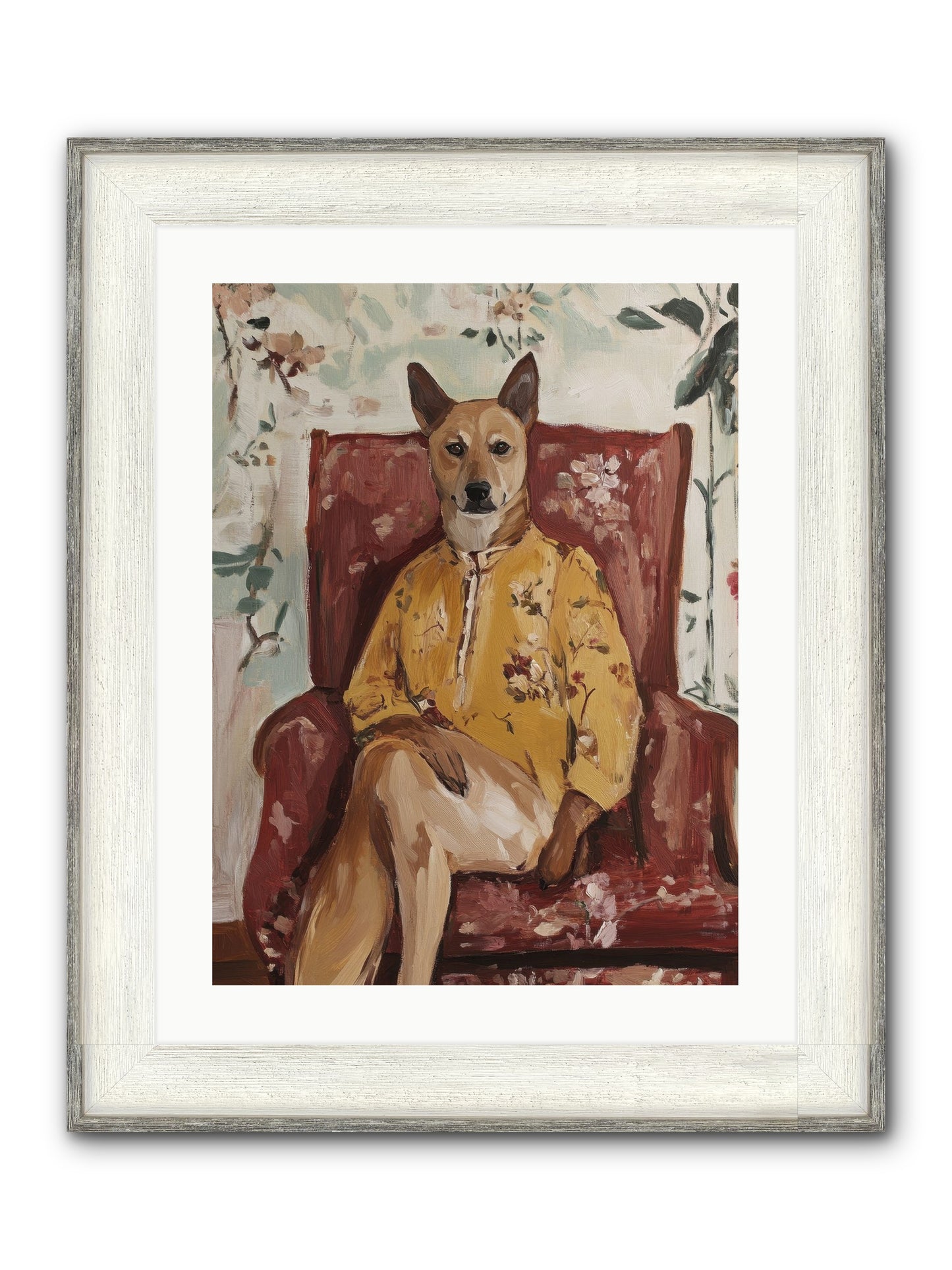 Miss Honey Bee Framed Print - Driftwood White 18x24