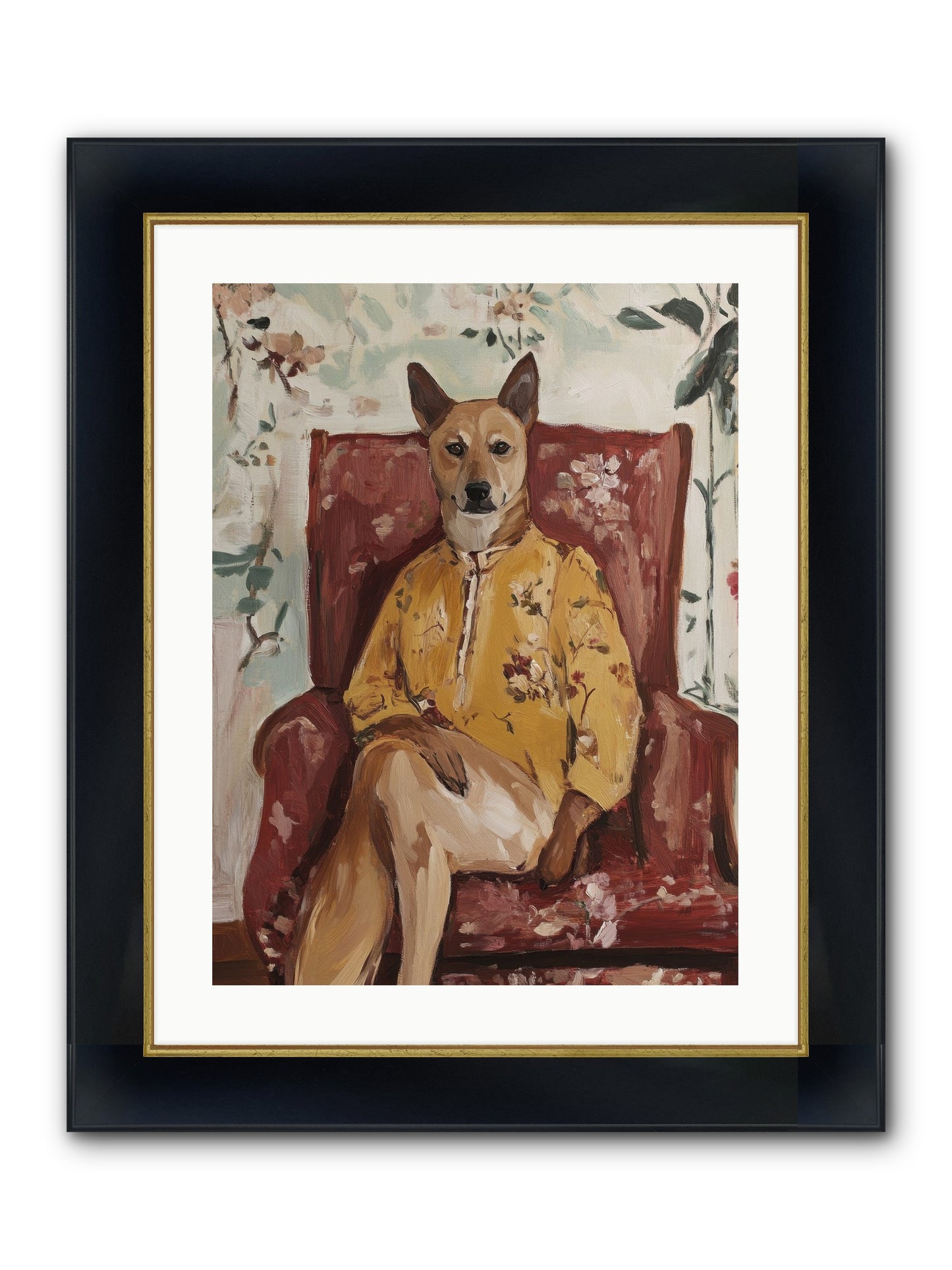Miss Honey Bee Framed Print - Wide Black w/Gold 18x24